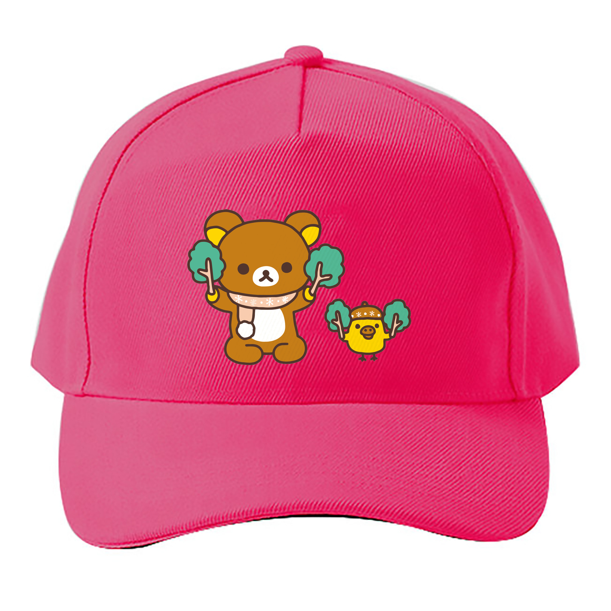 （画像用） リラックマ リラックマ キイロイトリ Rilakkuma Korilakkuma Kiiroitori ベースボールキャップ 綿100％ 男女兼用 帽子 スポーツ