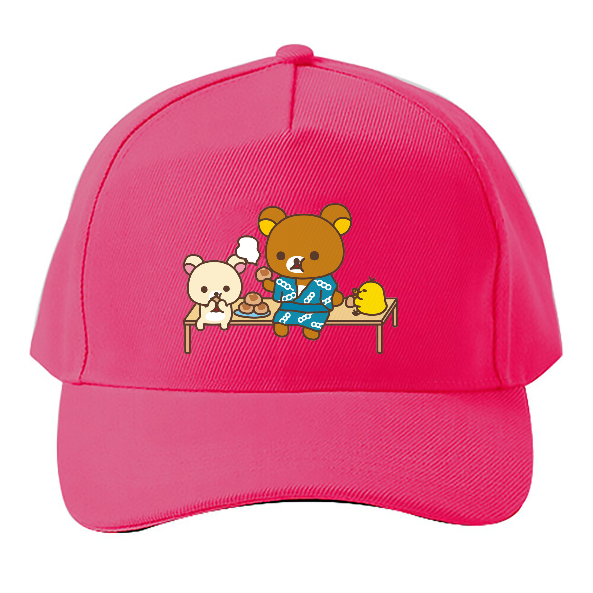 （画像用） リラックマ リラックマ キイロイトリ Rilakkuma Korilakkuma Kiiroitori ベースボールキャップ 綿100％ 男女兼用 帽子 スポーツ