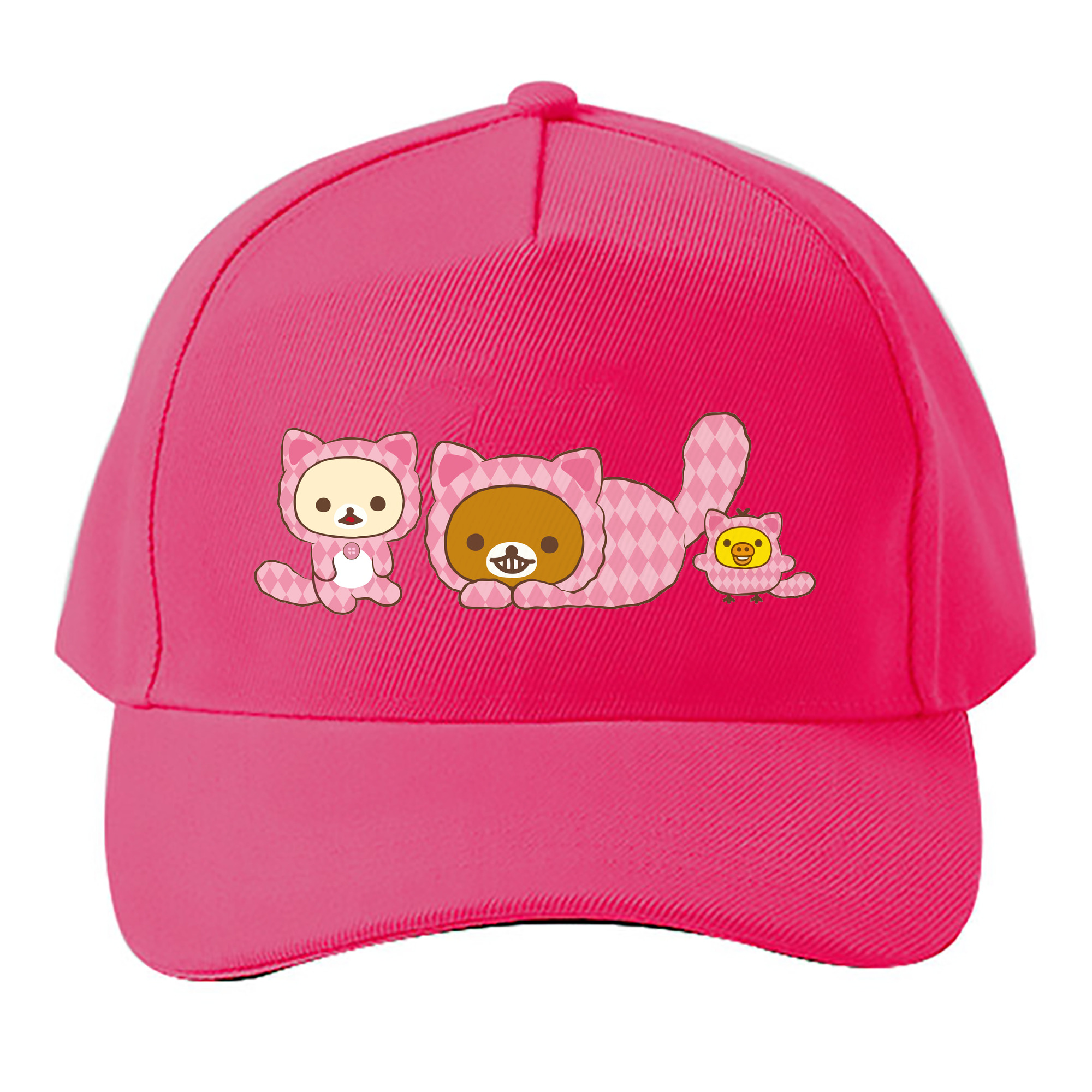 （画像用） リラックマ リラックマ キイロイトリ Rilakkuma Korilakkuma Kiiroitori ベースボールキャップ 綿100％ 男女兼用 帽子 スポーツ