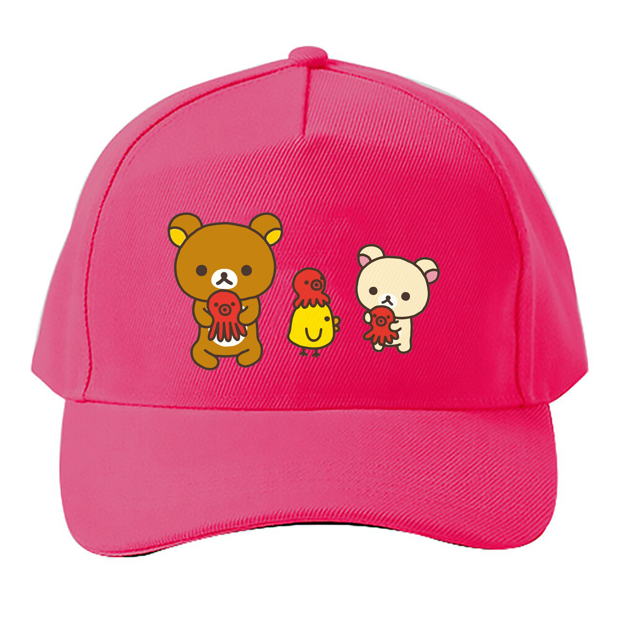 （画像用） リラックマ リラックマ キイロイトリ Rilakkuma Korilakkuma Kiiroitori ベースボールキャップ 綿100％ 男女兼用 帽子 スポーツ