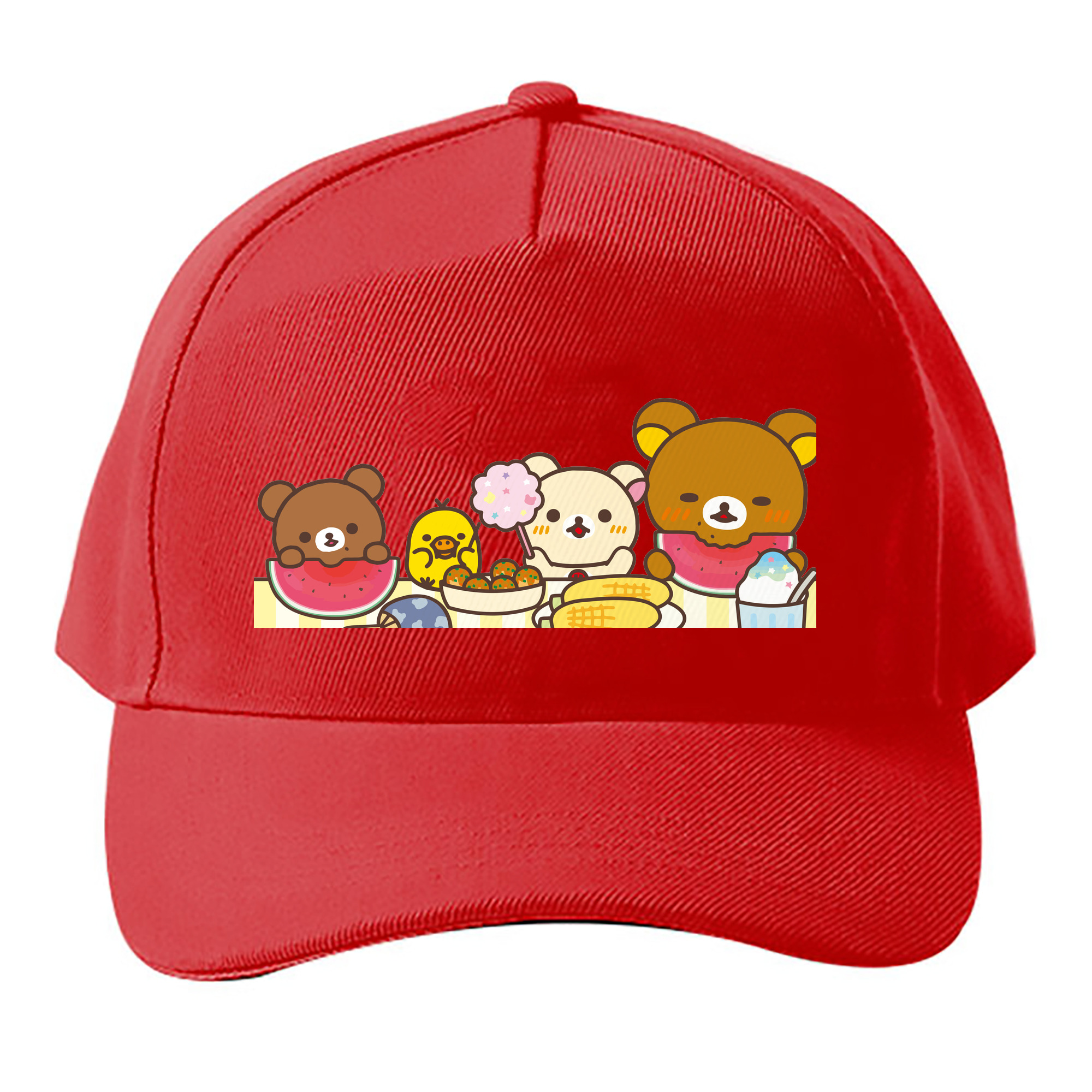 （画像用） リラックマ リラックマ キイロイトリ Rilakkuma Korilakkuma Kiiroitori ベースボールキャップ 綿100％ 男女兼用 帽子 スポーツ