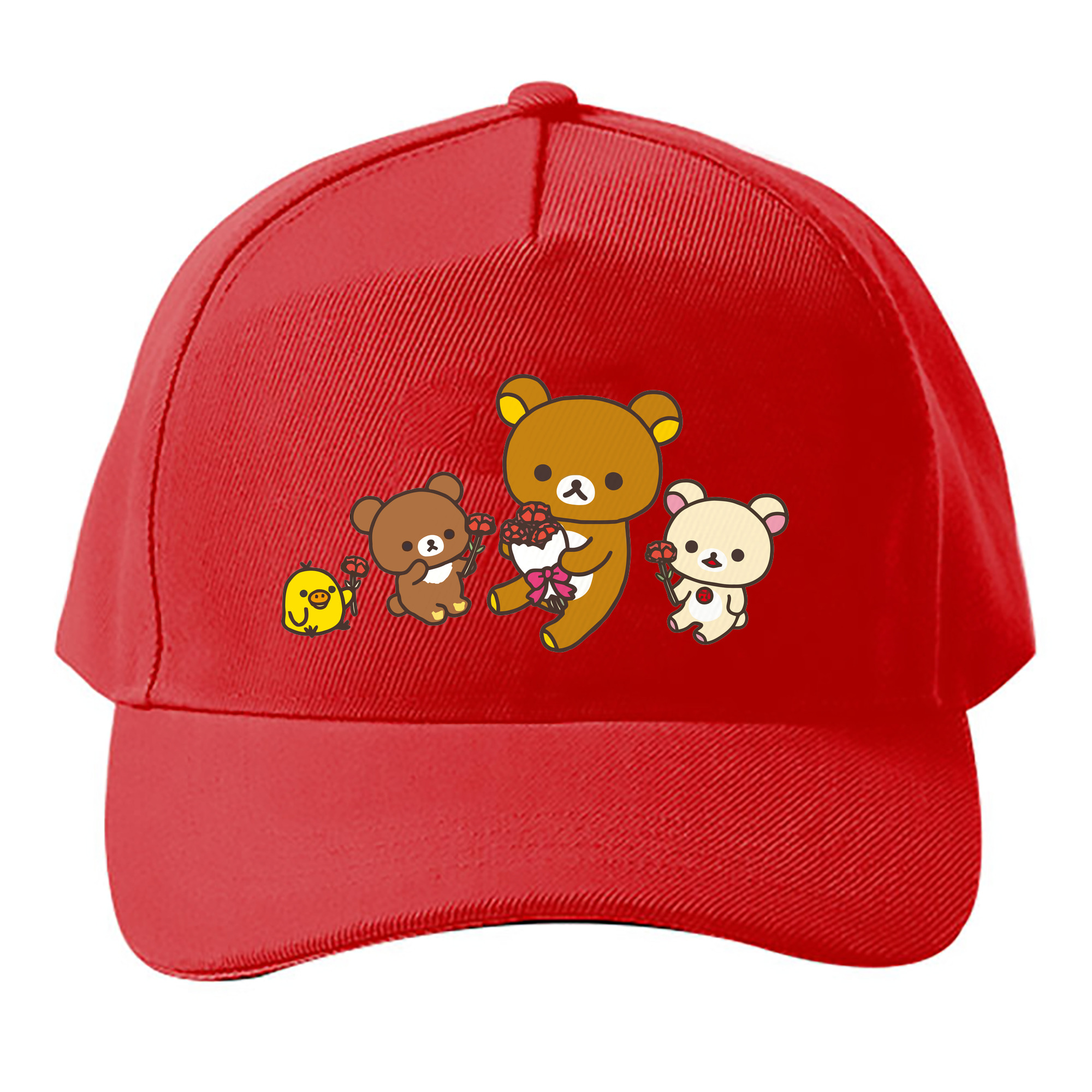 （画像用） リラックマ リラックマ キイロイトリ Rilakkuma Korilakkuma Kiiroitori ベースボールキャップ 綿100％ 男女兼用 帽子 スポーツ