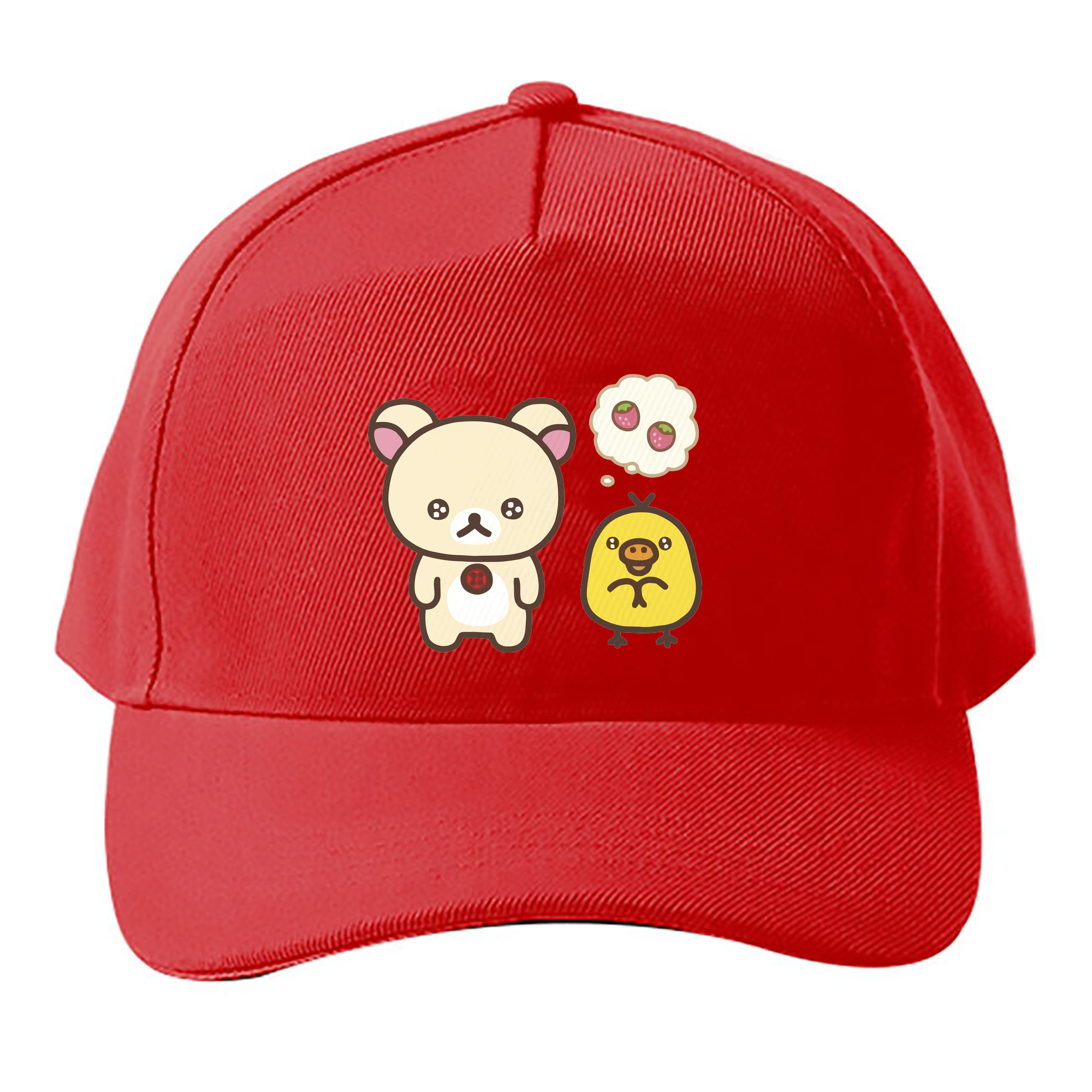 （画像用） リラックマ リラックマ キイロイトリ Rilakkuma Korilakkuma Kiiroitori ベースボールキャップ 綿100％ 男女兼用 帽子 スポーツ