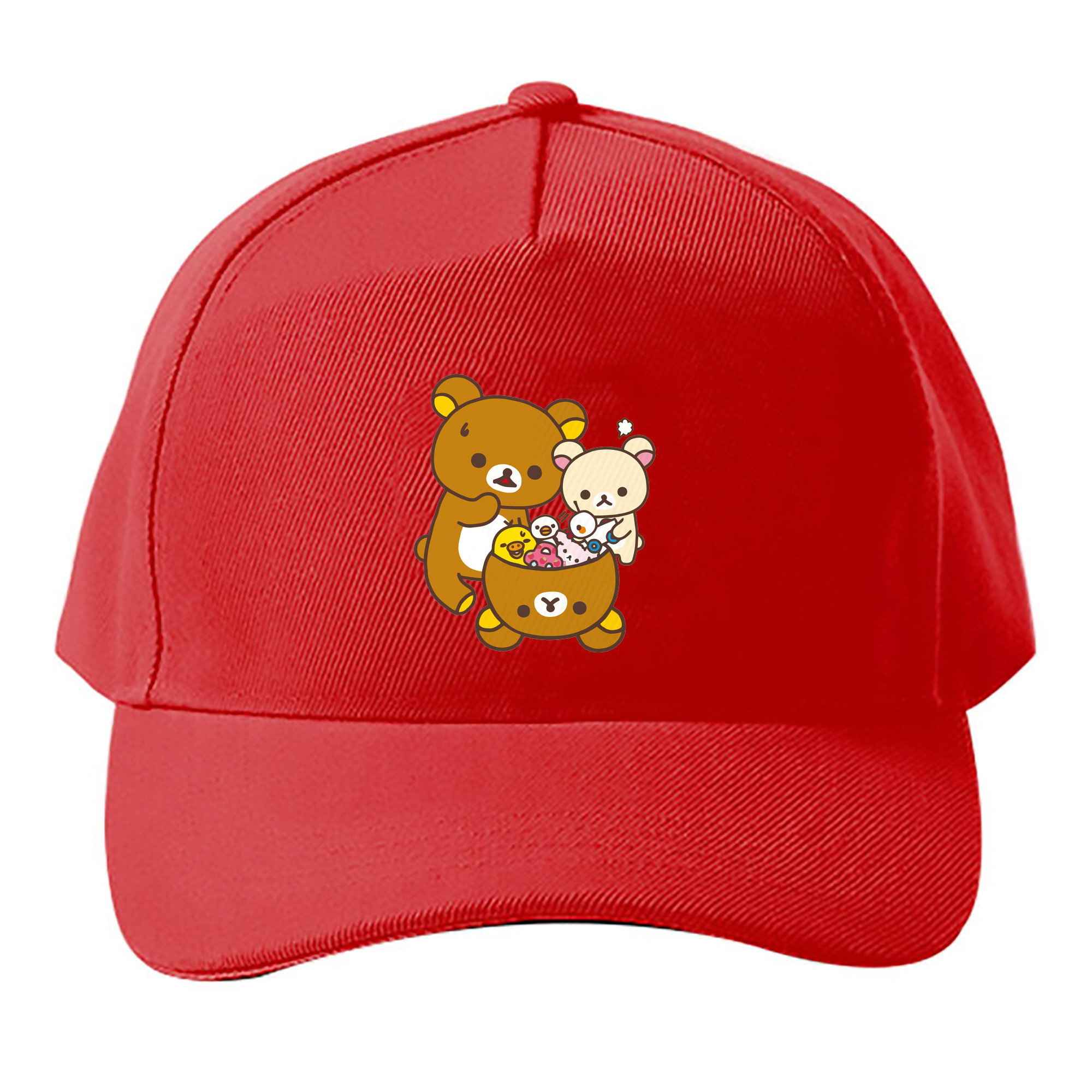 （画像用） リラックマ リラックマ キイロイトリ Rilakkuma Korilakkuma Kiiroitori ベースボールキャップ 綿100％ 男女兼用 帽子 スポーツ
