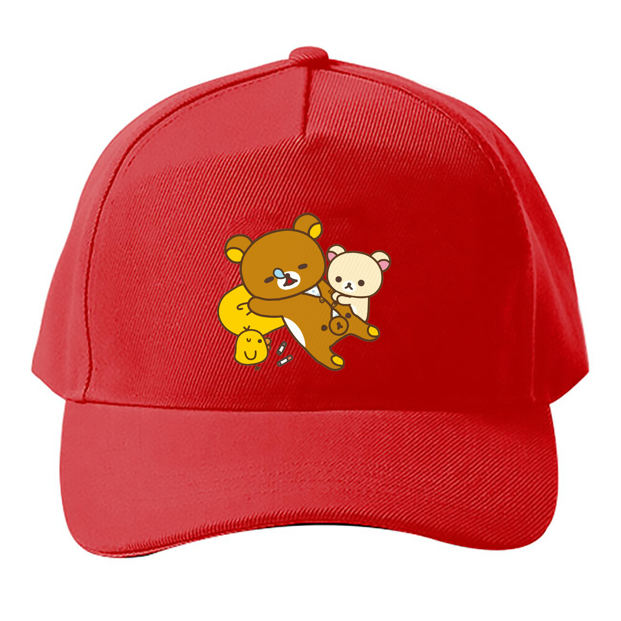 （画像用） リラックマ リラックマ キイロイトリ Rilakkuma Korilakkuma Kiiroitori ベースボールキャップ 綿100％ 男女兼用 帽子 スポーツ