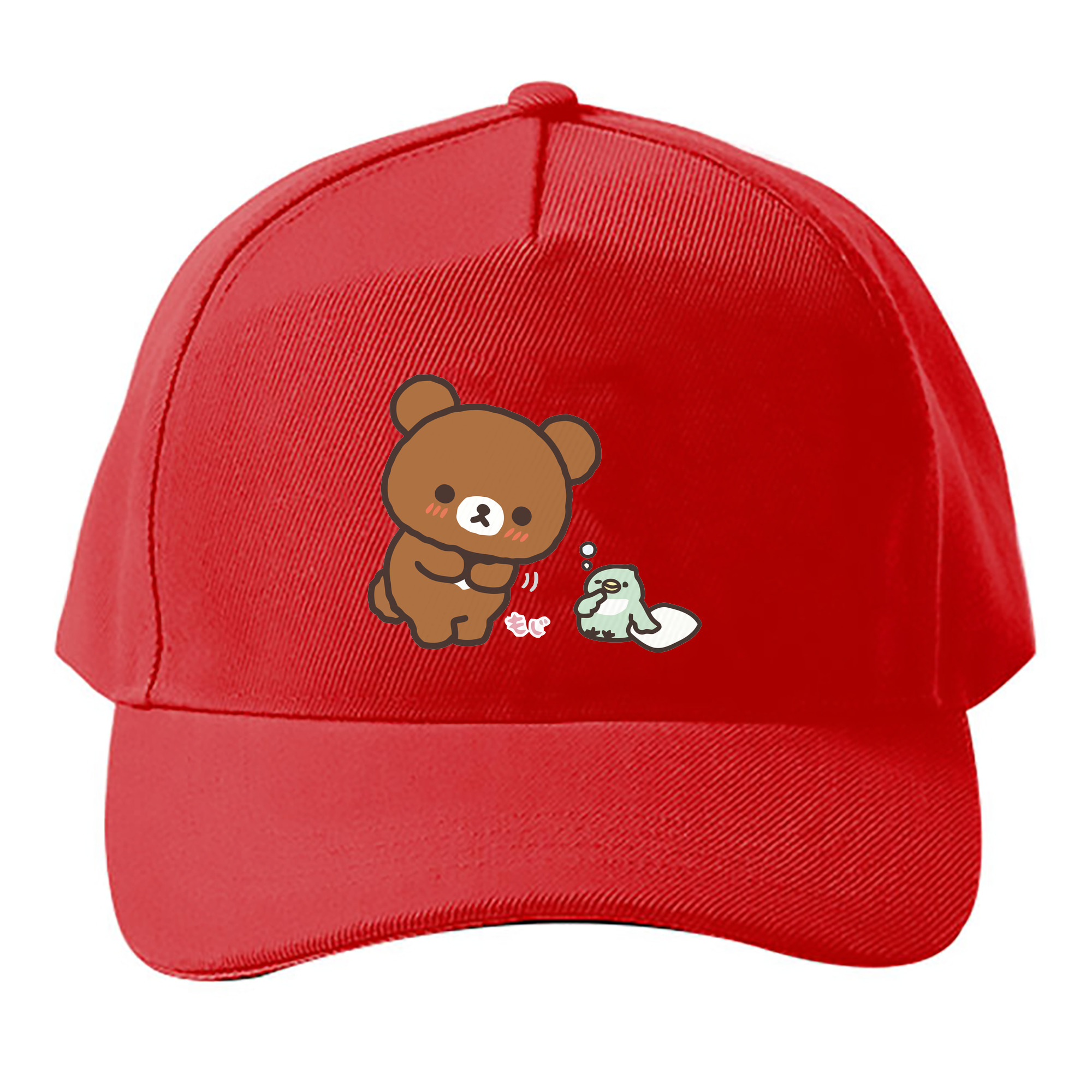 （画像用） リラックマ リラックマ キイロイトリ Rilakkuma Korilakkuma Kiiroitori ベースボールキャップ 綿100％ 男女兼用 帽子 スポーツ