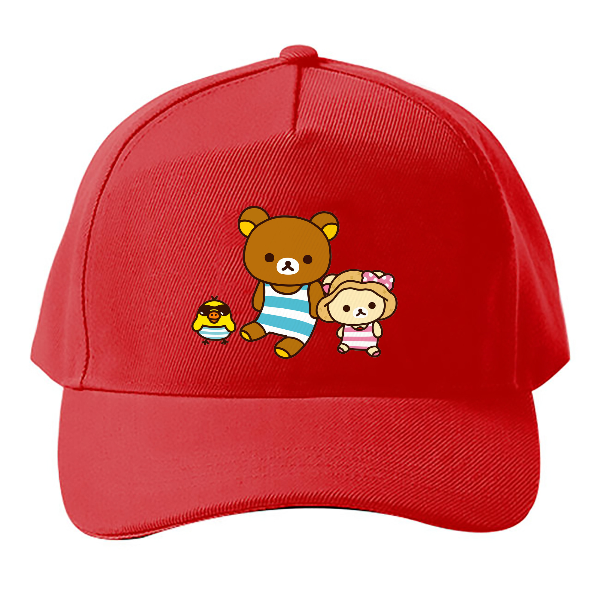 （画像用） リラックマ リラックマ キイロイトリ Rilakkuma Korilakkuma Kiiroitori ベースボールキャップ 綿100％ 男女兼用 帽子 スポーツ