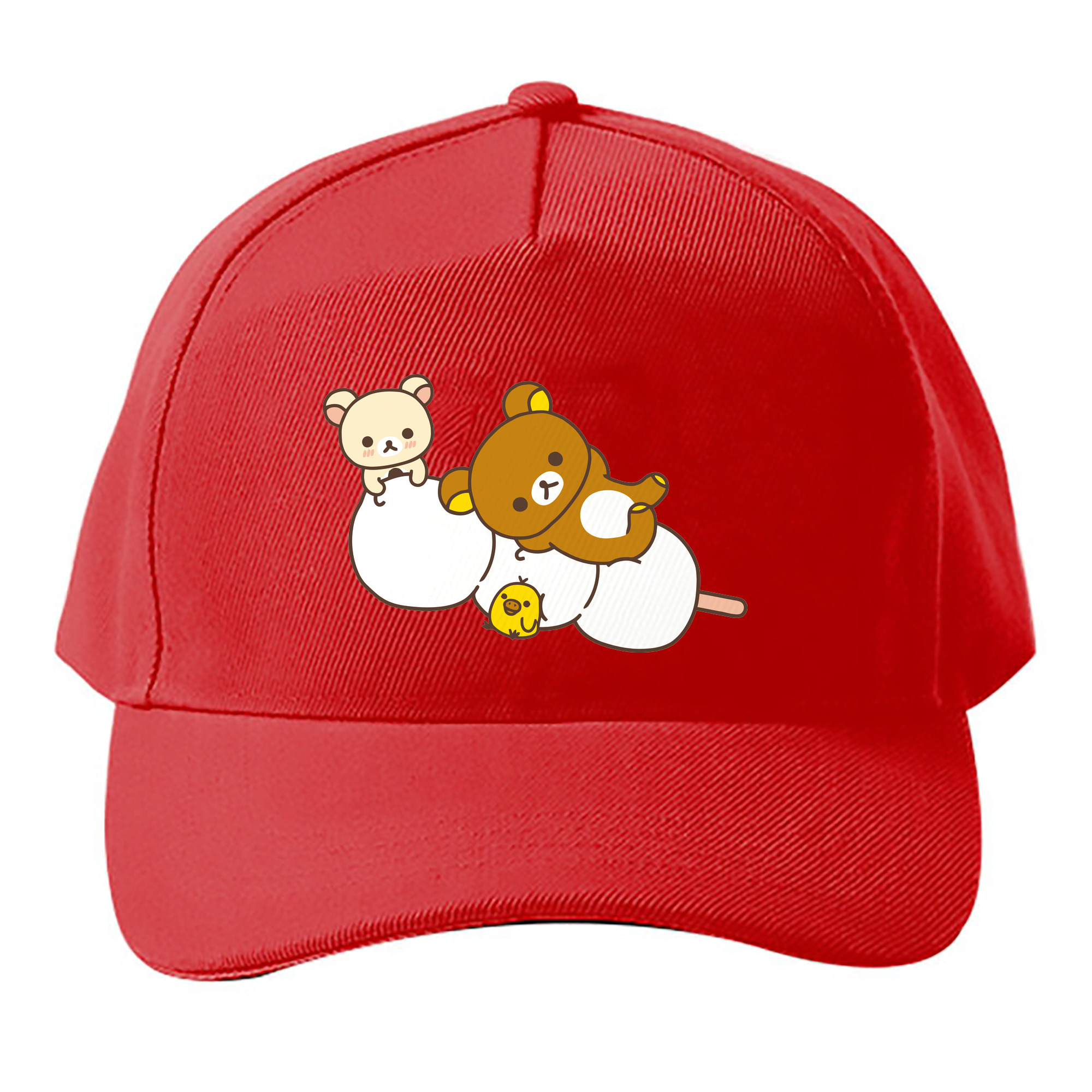 （画像用） リラックマ リラックマ キイロイトリ Rilakkuma Korilakkuma Kiiroitori ベースボールキャップ 綿100％ 男女兼用 帽子 スポーツ