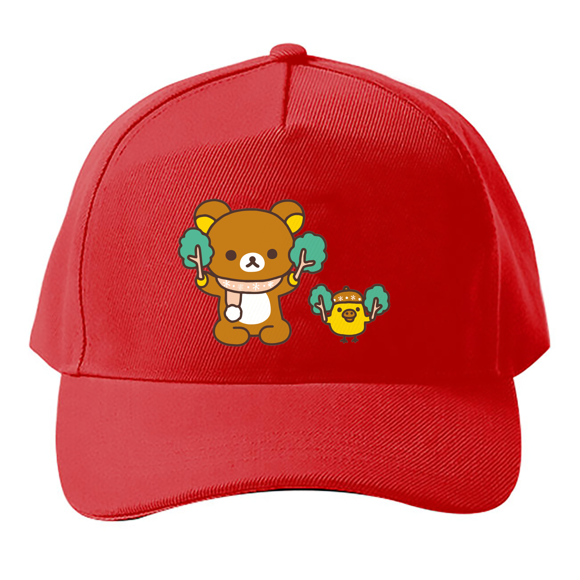 （画像用） リラックマ リラックマ キイロイトリ Rilakkuma Korilakkuma Kiiroitori ベースボールキャップ 綿100％ 男女兼用 帽子 スポーツ