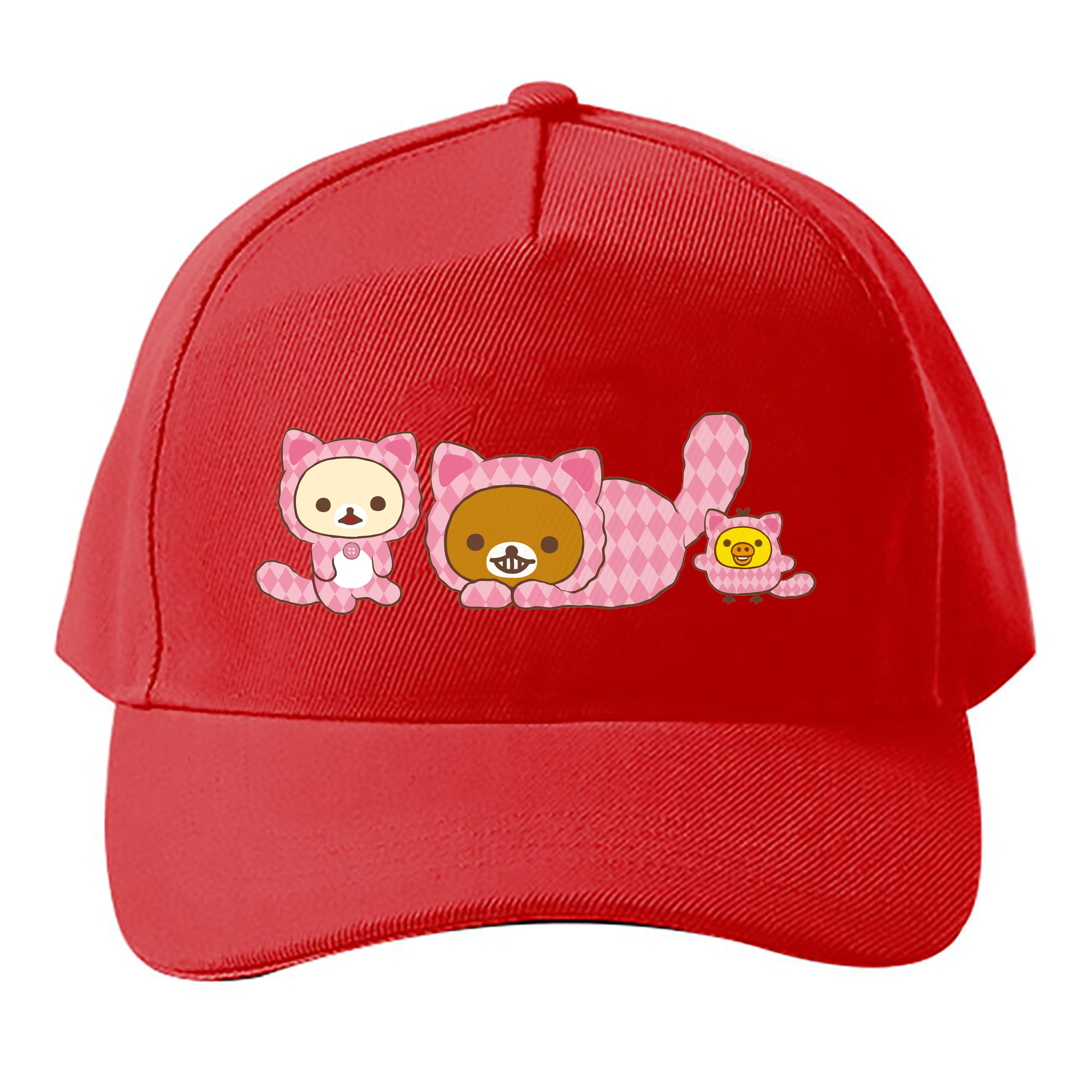 （画像用） リラックマ リラックマ キイロイトリ Rilakkuma Korilakkuma Kiiroitori ベースボールキャップ 綿100％ 男女兼用 帽子 スポーツ