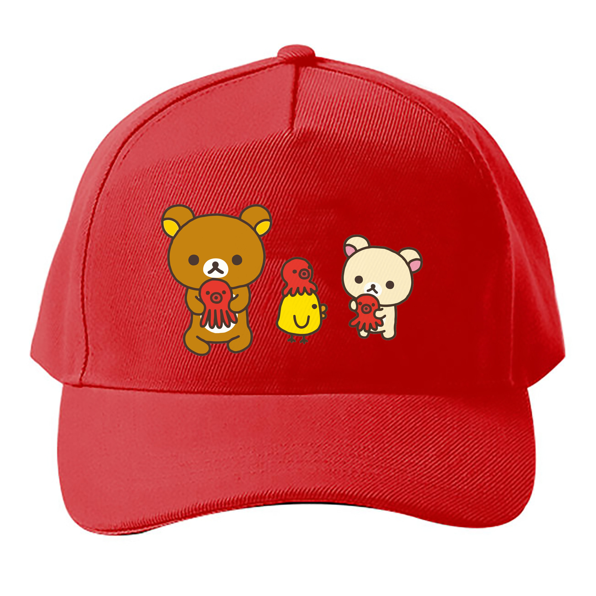 （画像用） リラックマ リラックマ キイロイトリ Rilakkuma Korilakkuma Kiiroitori ベースボールキャップ 綿100％ 男女兼用 帽子 スポーツ