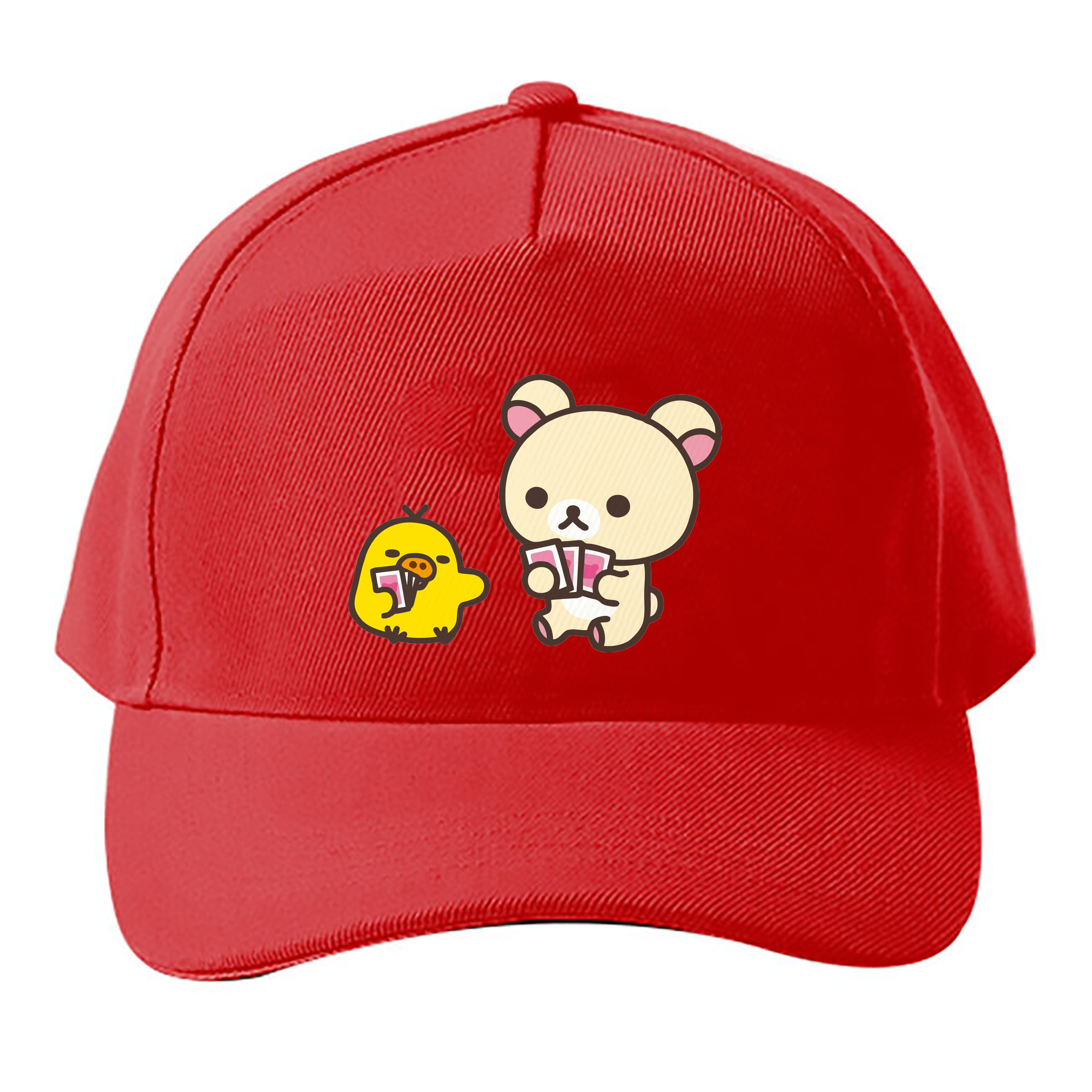（画像用） リラックマ リラックマ キイロイトリ Rilakkuma Korilakkuma Kiiroitori ベースボールキャップ 綿100％ 男女兼用 帽子 スポーツ