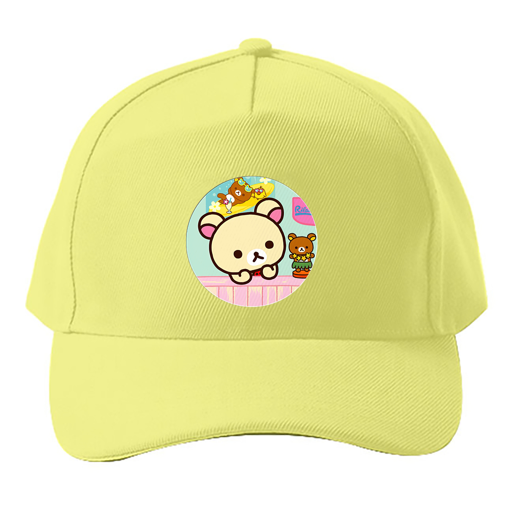 （画像用） リラックマ リラックマ キイロイトリ Rilakkuma Korilakkuma Kiiroitori ベースボールキャップ 綿100％ 男女兼用 帽子 スポーツ