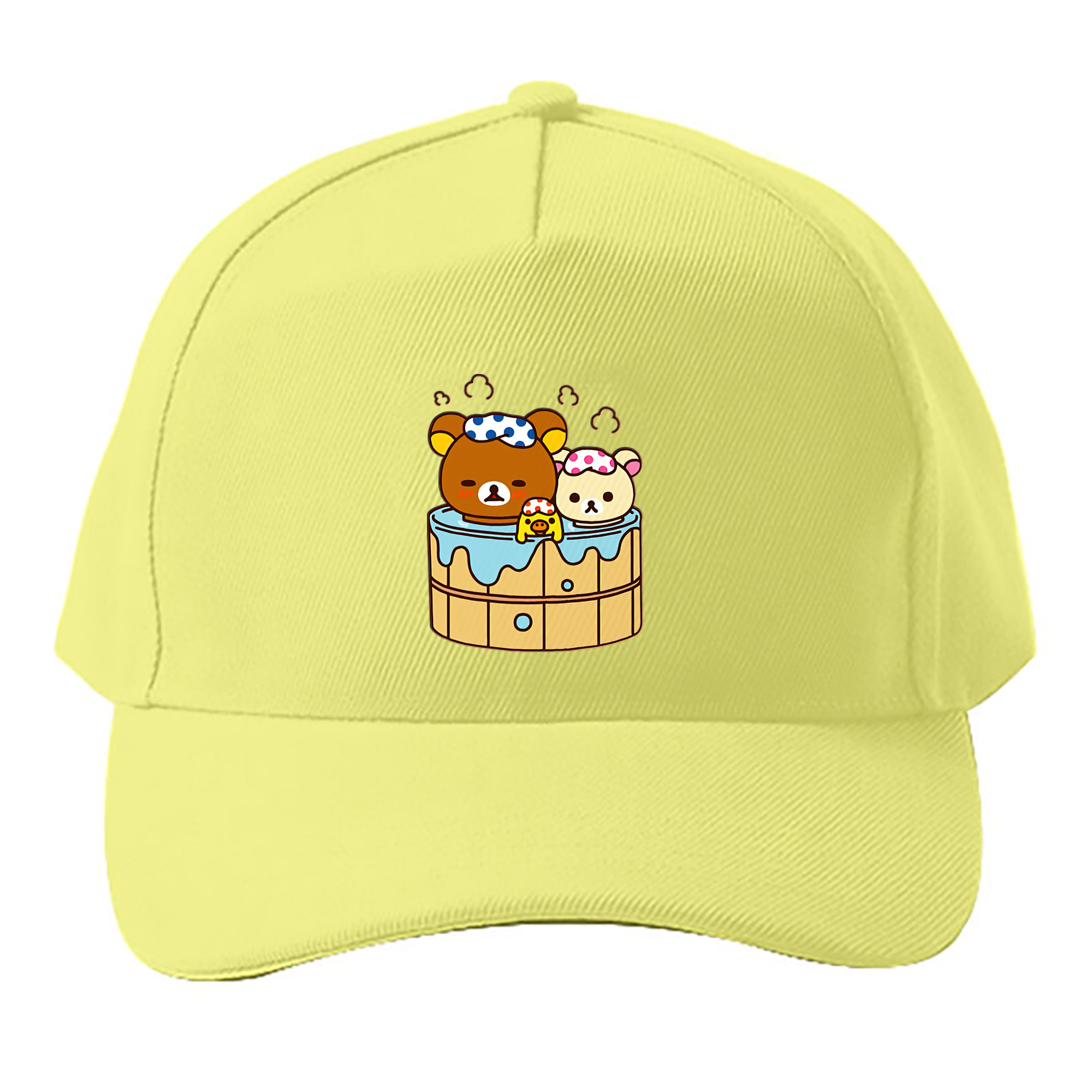 （画像用） リラックマ リラックマ キイロイトリ Rilakkuma Korilakkuma Kiiroitori ベースボールキャップ 綿100％ 男女兼用 帽子 スポーツ