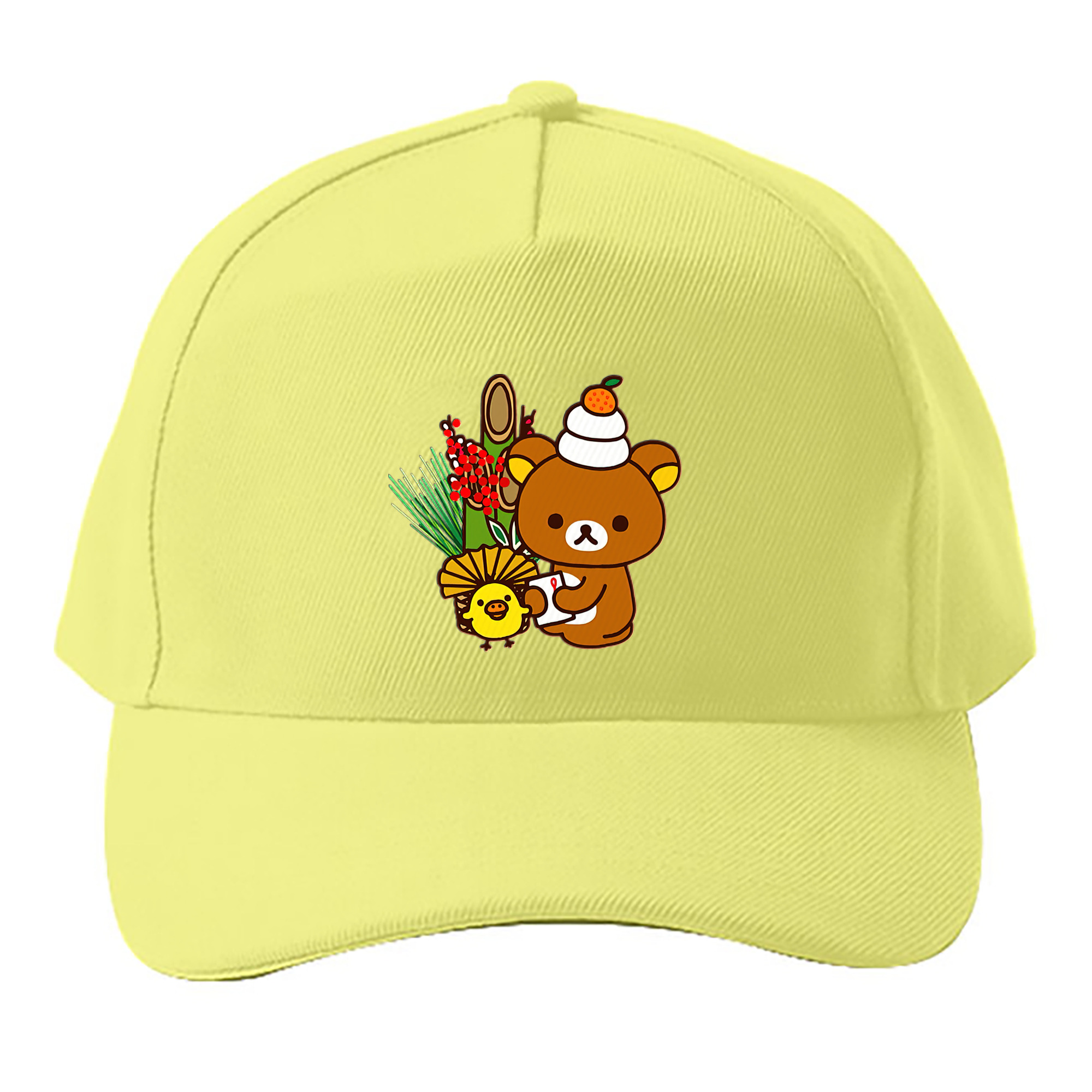 （画像用） リラックマ リラックマ キイロイトリ Rilakkuma Korilakkuma Kiiroitori ベースボールキャップ 綿100％ 男女兼用 帽子 スポーツ