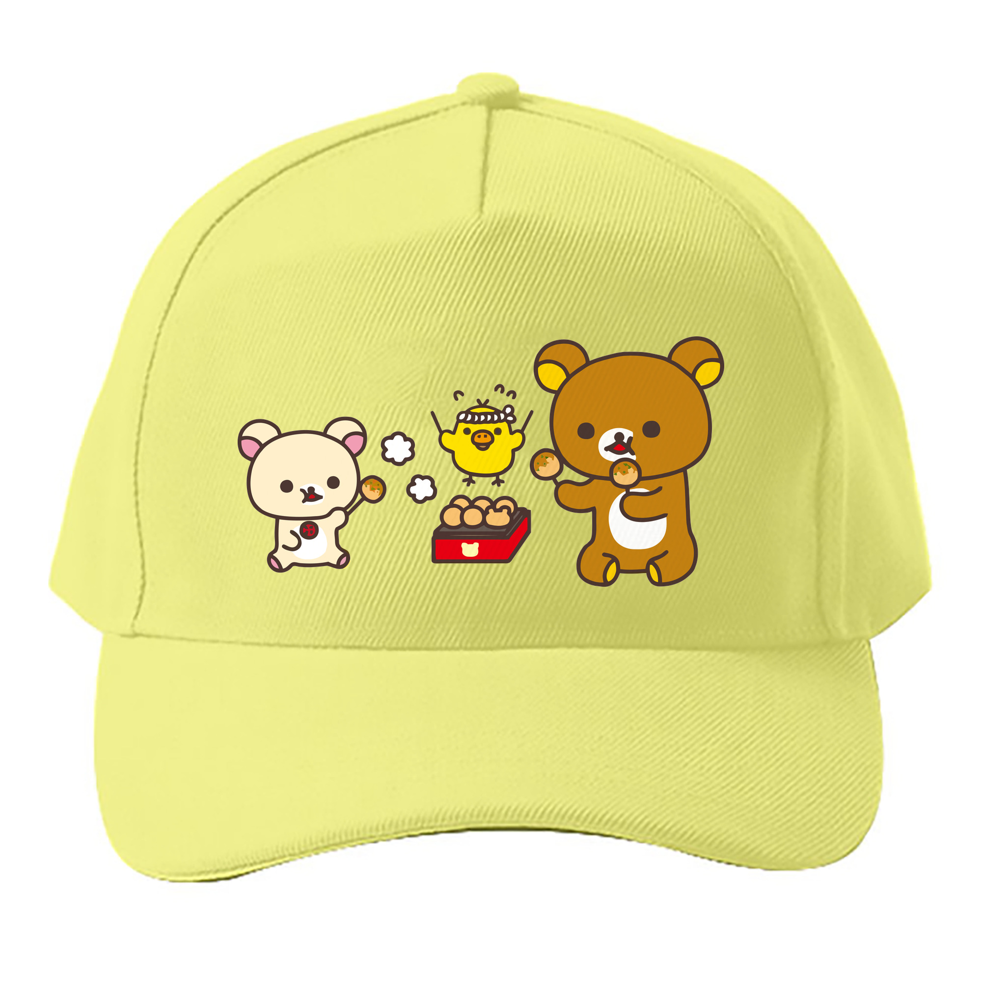 （画像用） リラックマ リラックマ キイロイトリ Rilakkuma Korilakkuma Kiiroitori ベースボールキャップ 綿100％ 男女兼用 帽子 スポーツ