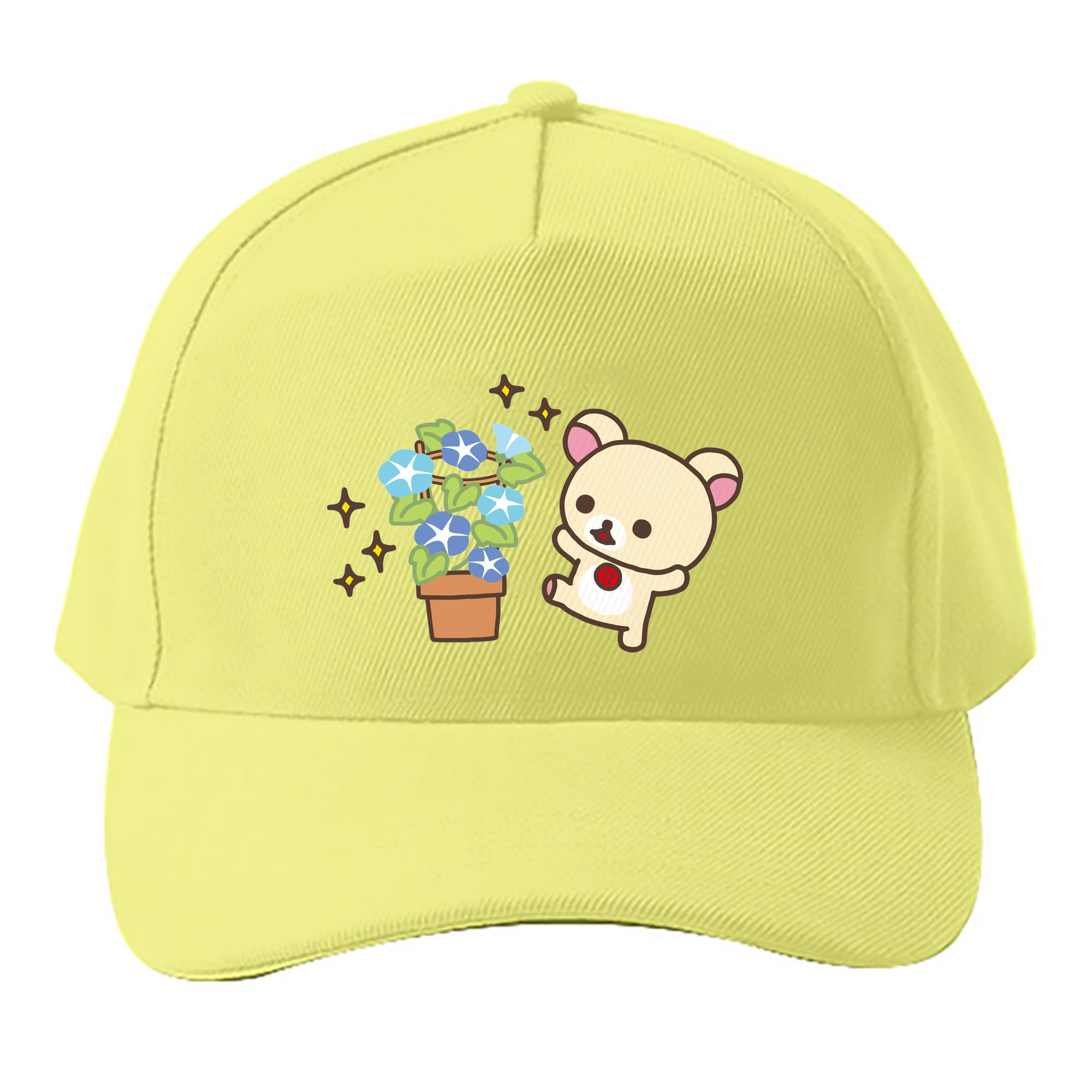（画像用） リラックマ リラックマ キイロイトリ Rilakkuma Korilakkuma Kiiroitori ベースボールキャップ 綿100％ 男女兼用 帽子 スポーツ