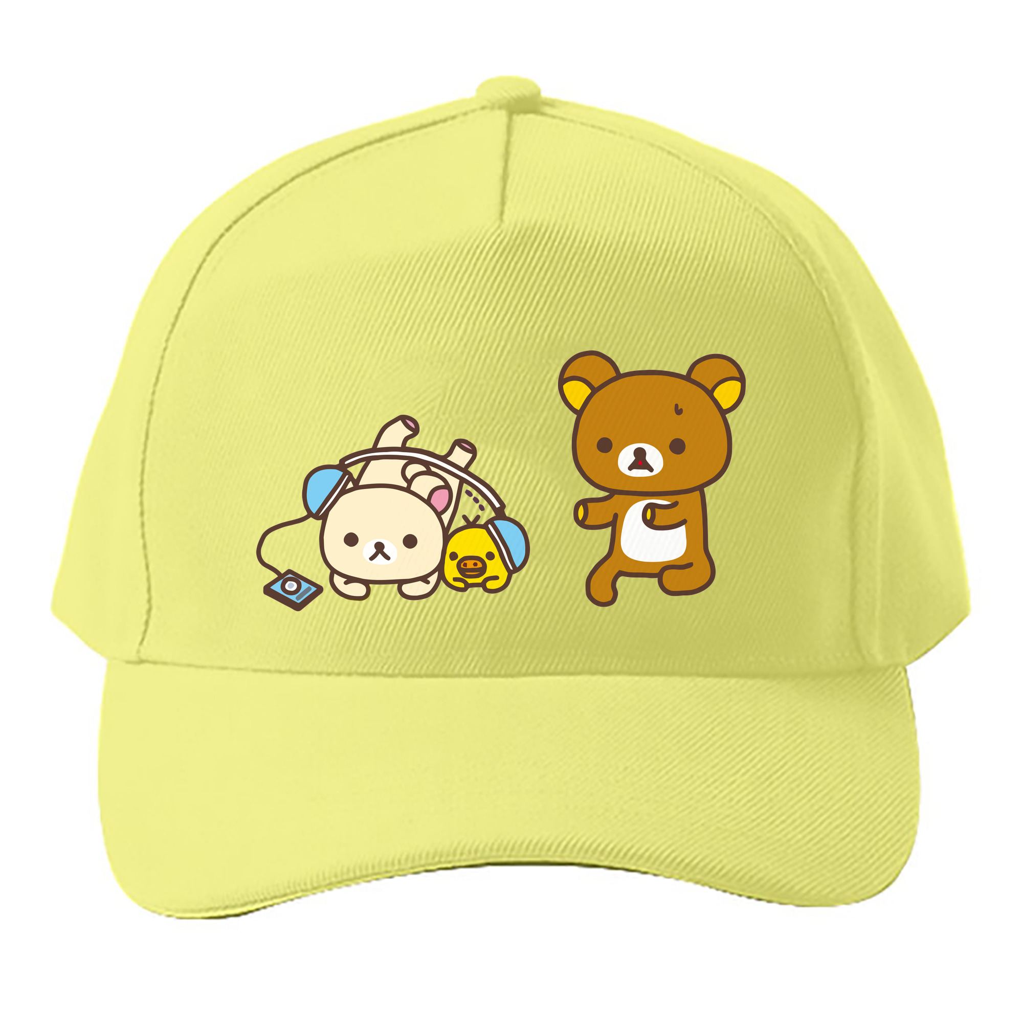 （画像用） リラックマ リラックマ キイロイトリ Rilakkuma Korilakkuma Kiiroitori ベースボールキャップ 綿100％ 男女兼用 帽子 スポーツ