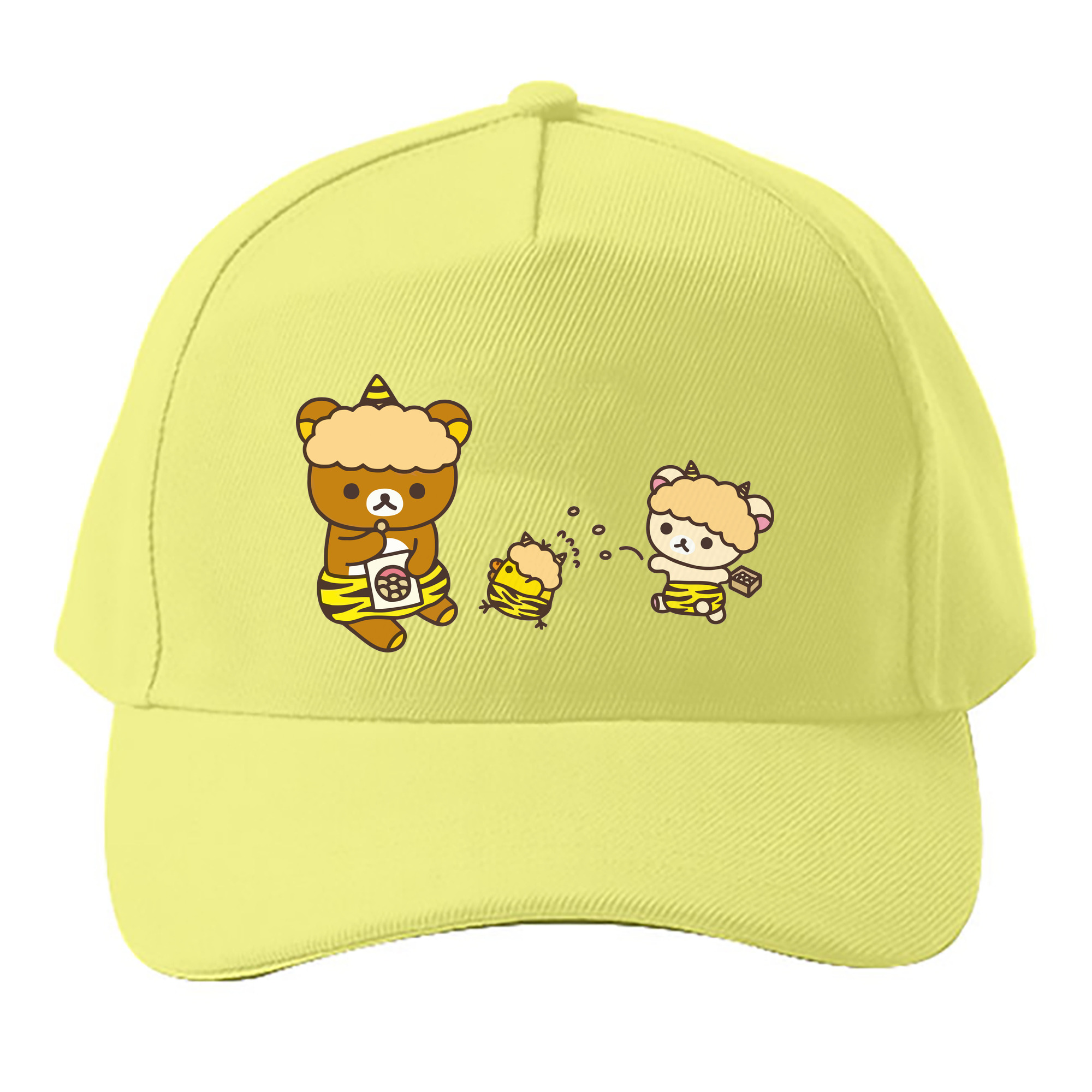 （画像用） リラックマ リラックマ キイロイトリ Rilakkuma Korilakkuma Kiiroitori ベースボールキャップ 綿100％ 男女兼用 帽子 スポーツ