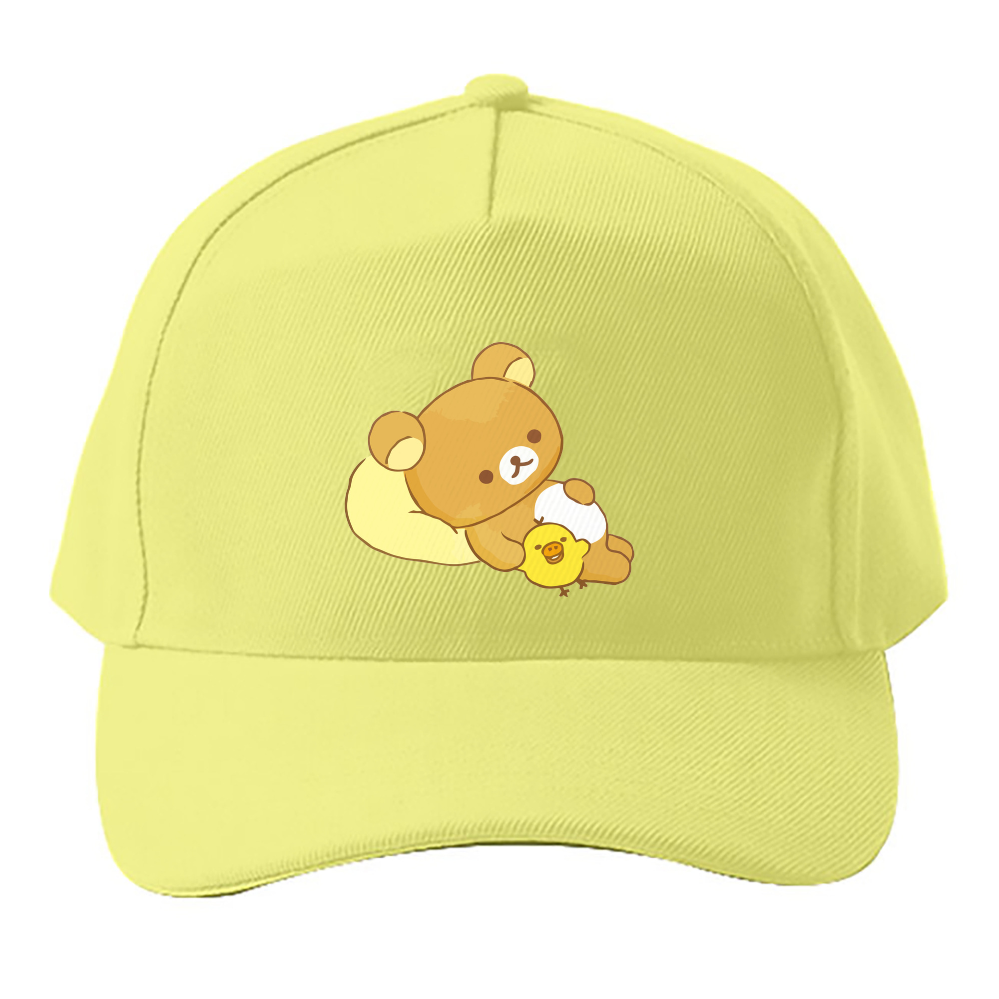 （画像用） リラックマ リラックマ キイロイトリ Rilakkuma Korilakkuma Kiiroitori ベースボールキャップ 綿100％ 男女兼用 帽子 スポーツ