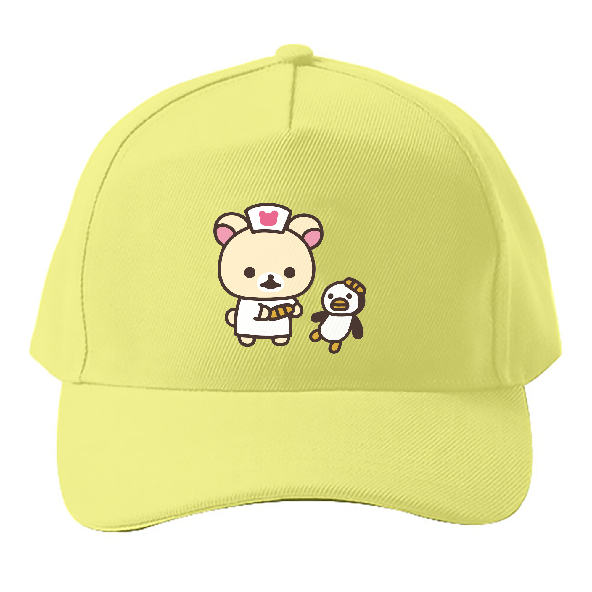 （画像用） リラックマ リラックマ キイロイトリ Rilakkuma Korilakkuma Kiiroitori ベースボールキャップ 綿100％ 男女兼用 帽子 スポーツ