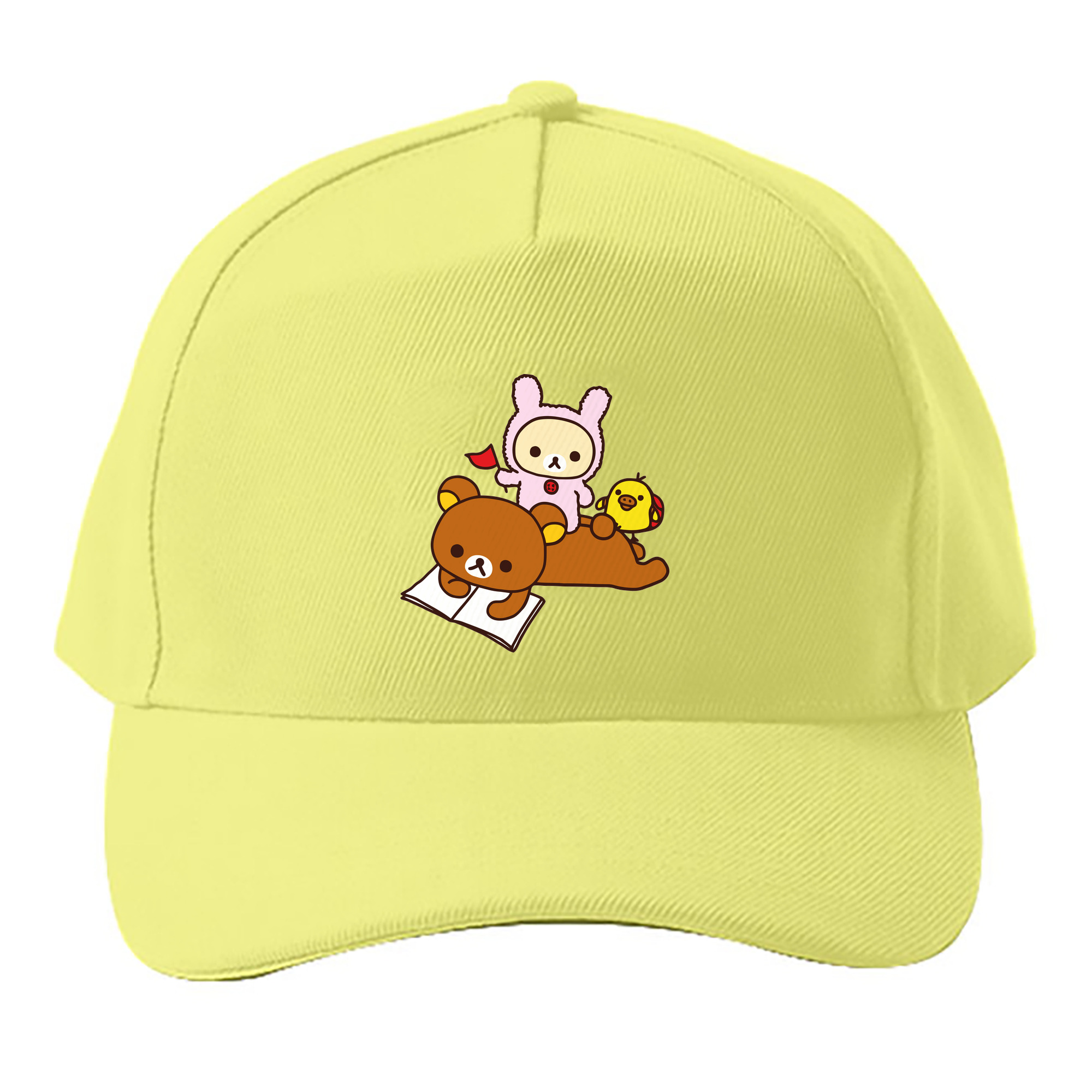 （画像用） リラックマ リラックマ キイロイトリ Rilakkuma Korilakkuma Kiiroitori ベースボールキャップ 綿100％ 男女兼用 帽子 スポーツ
