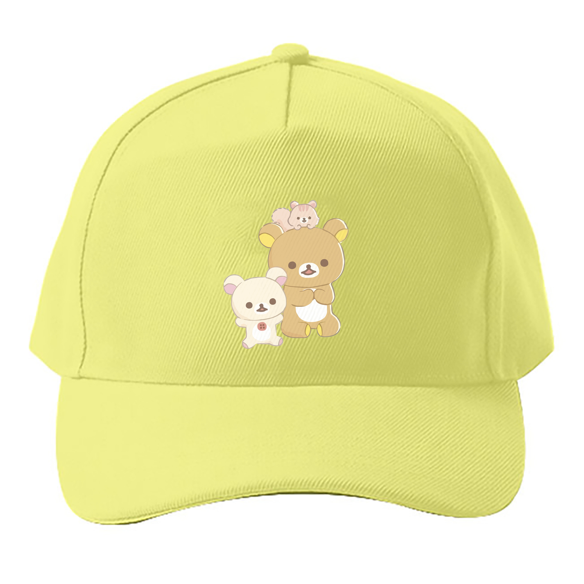 （画像用） リラックマ リラックマ キイロイトリ Rilakkuma Korilakkuma Kiiroitori ベースボールキャップ 綿100％ 男女兼用 帽子 スポーツ