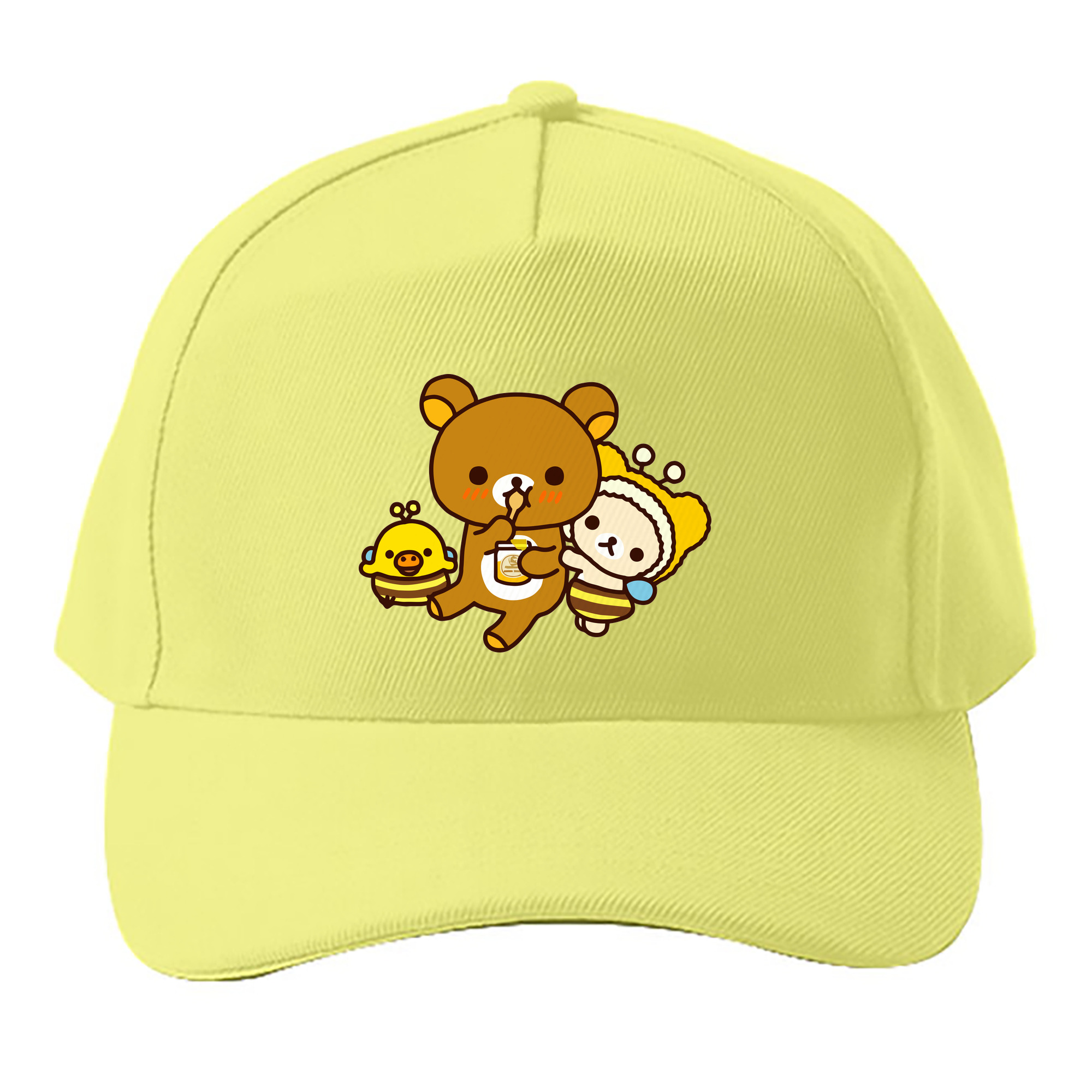 （画像用） リラックマ リラックマ キイロイトリ Rilakkuma Korilakkuma Kiiroitori ベースボールキャップ 綿100％ 男女兼用 帽子 スポーツ