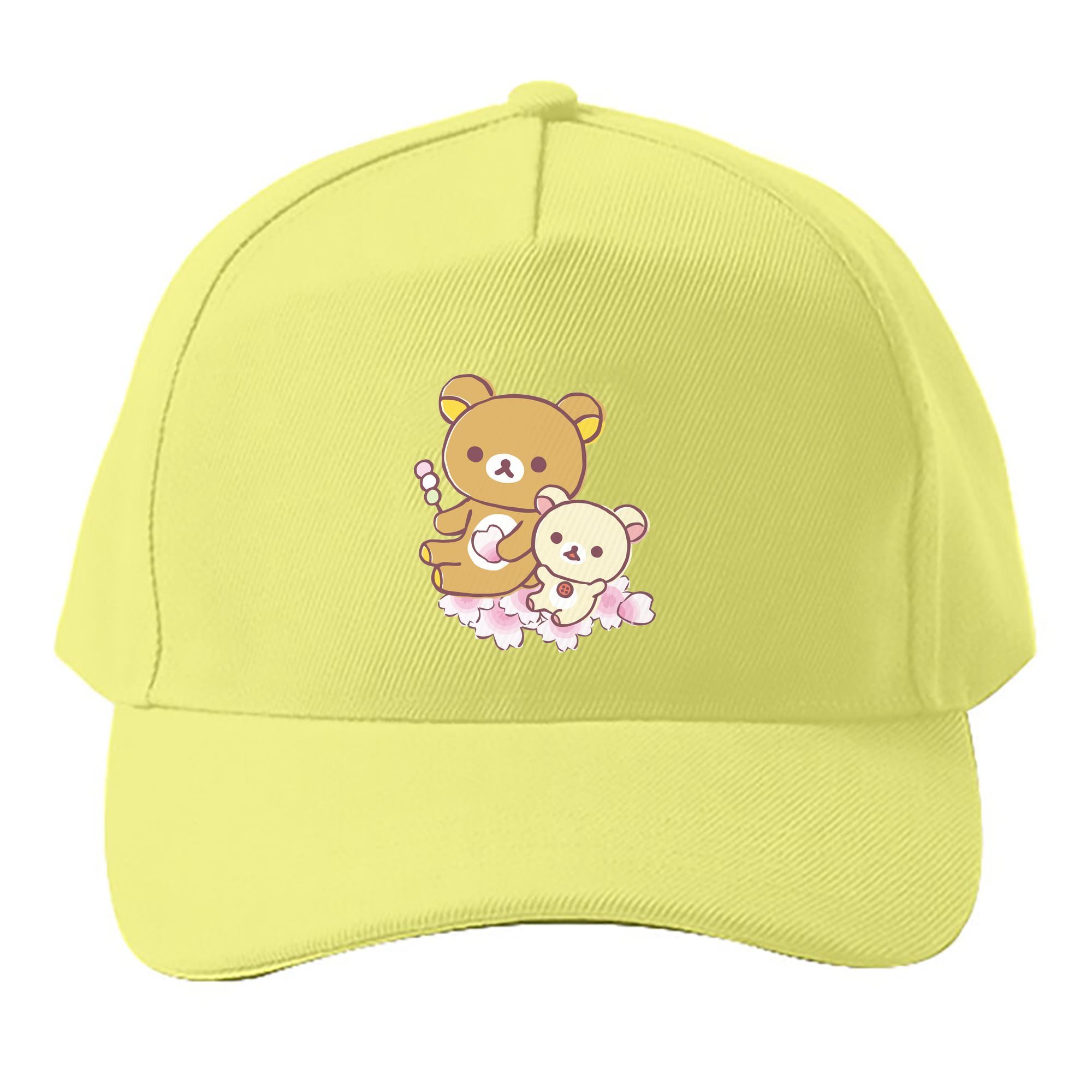 （画像用） リラックマ リラックマ キイロイトリ Rilakkuma Korilakkuma Kiiroitori ベースボールキャップ 綿100％ 男女兼用 帽子 スポーツ