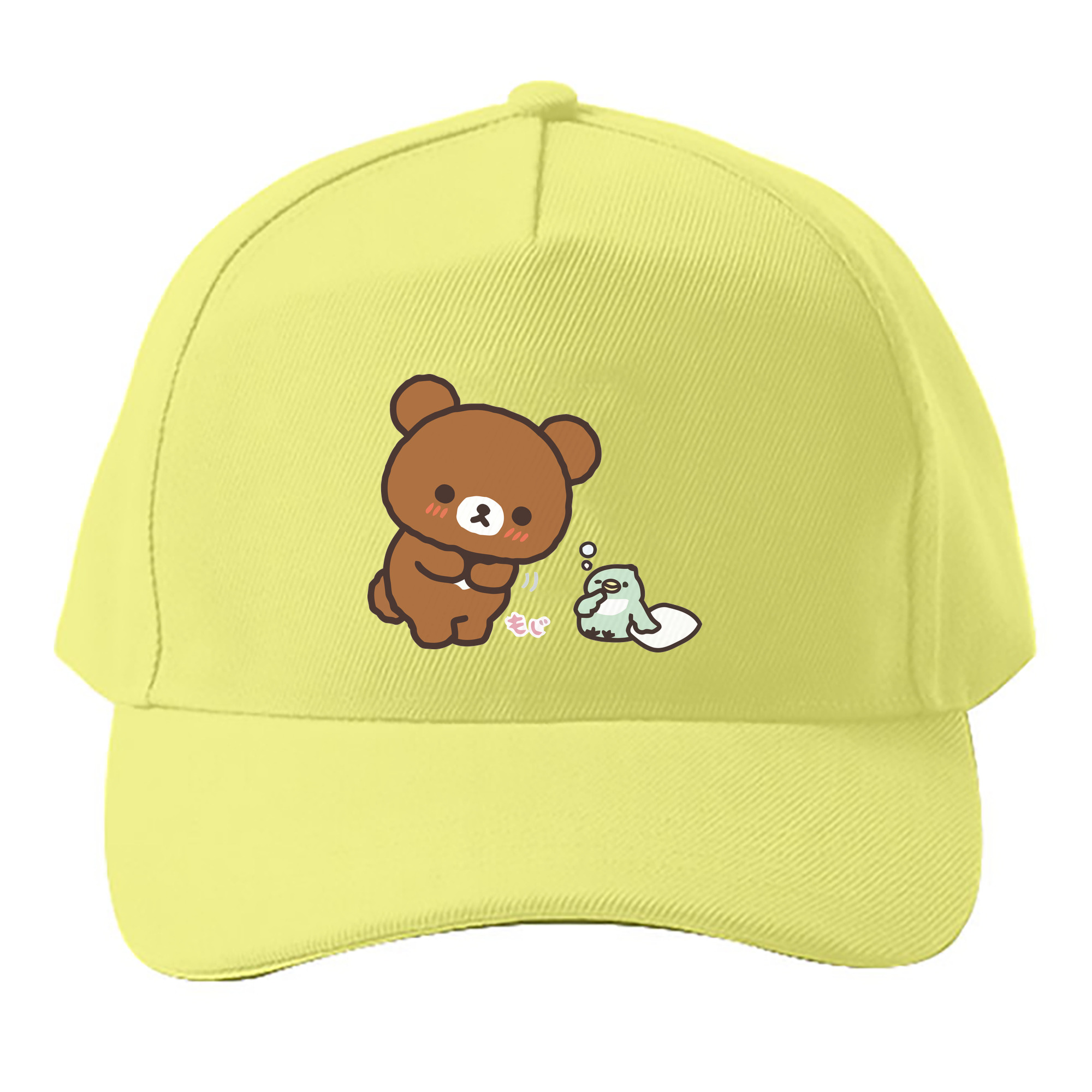 （画像用） リラックマ リラックマ キイロイトリ Rilakkuma Korilakkuma Kiiroitori ベースボールキャップ 綿100％ 男女兼用 帽子 スポーツ