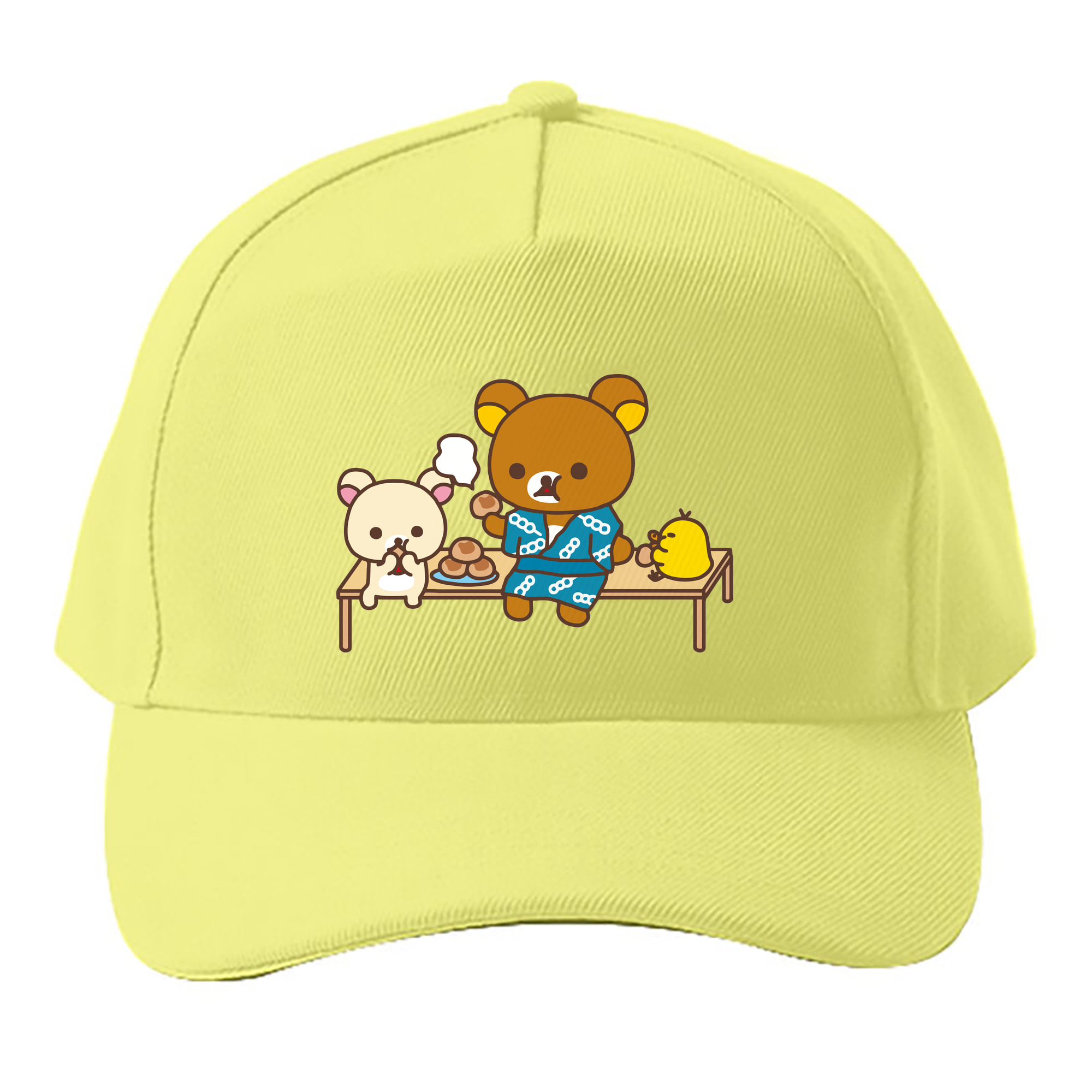 （画像用） リラックマ リラックマ キイロイトリ Rilakkuma Korilakkuma Kiiroitori ベースボールキャップ 綿100％ 男女兼用 帽子 スポーツ