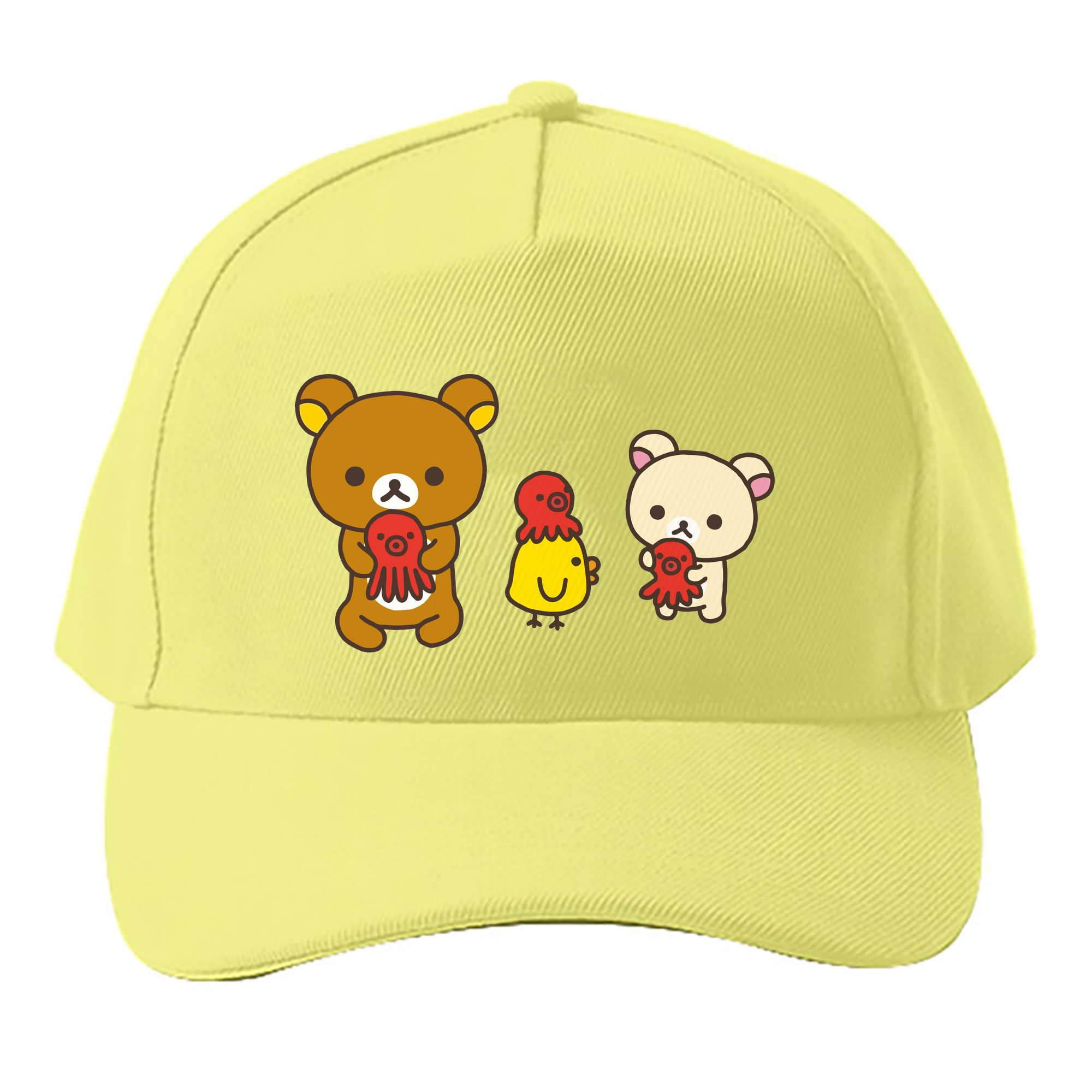 （画像用） リラックマ リラックマ キイロイトリ Rilakkuma Korilakkuma Kiiroitori ベースボールキャップ 綿100％ 男女兼用 帽子 スポーツ