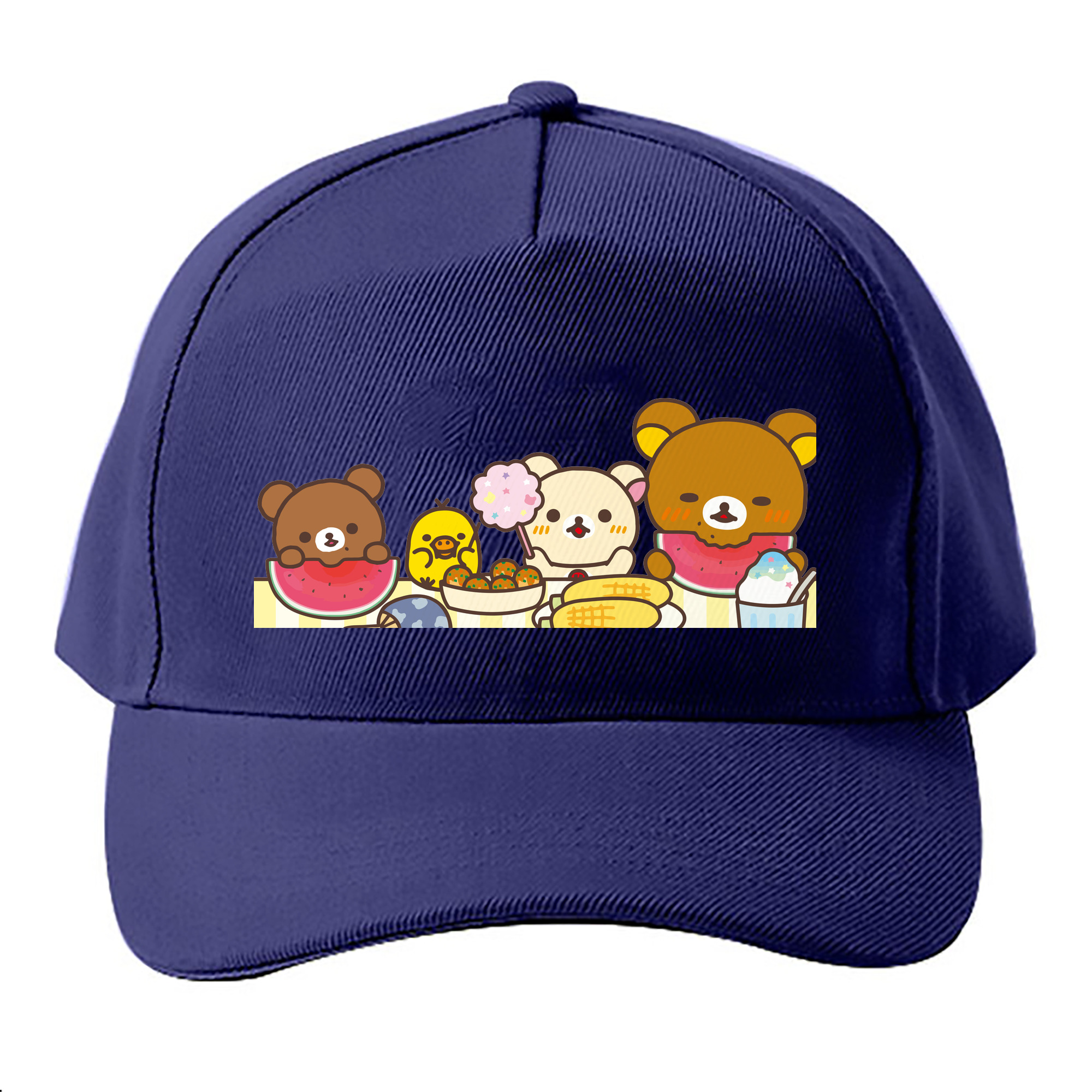 （画像用） リラックマ リラックマ キイロイトリ Rilakkuma Korilakkuma Kiiroitori ベースボールキャップ 綿100％ 男女兼用 帽子 スポーツ