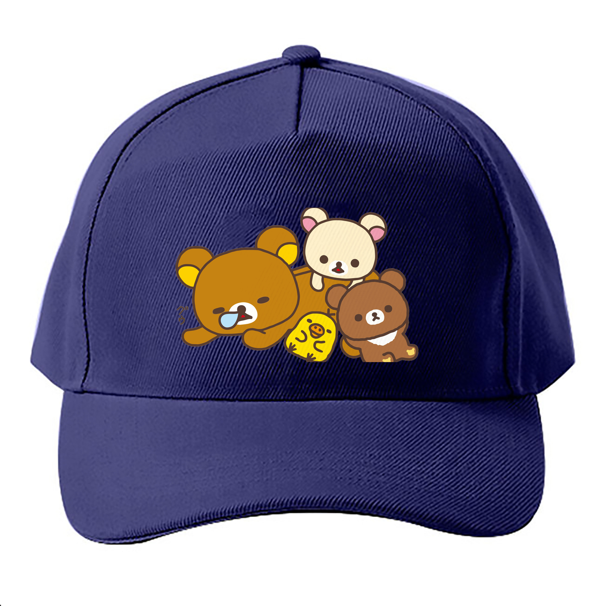 （画像用） リラックマ リラックマ キイロイトリ Rilakkuma Korilakkuma Kiiroitori ベースボールキャップ 綿100％ 男女兼用 帽子 スポーツ