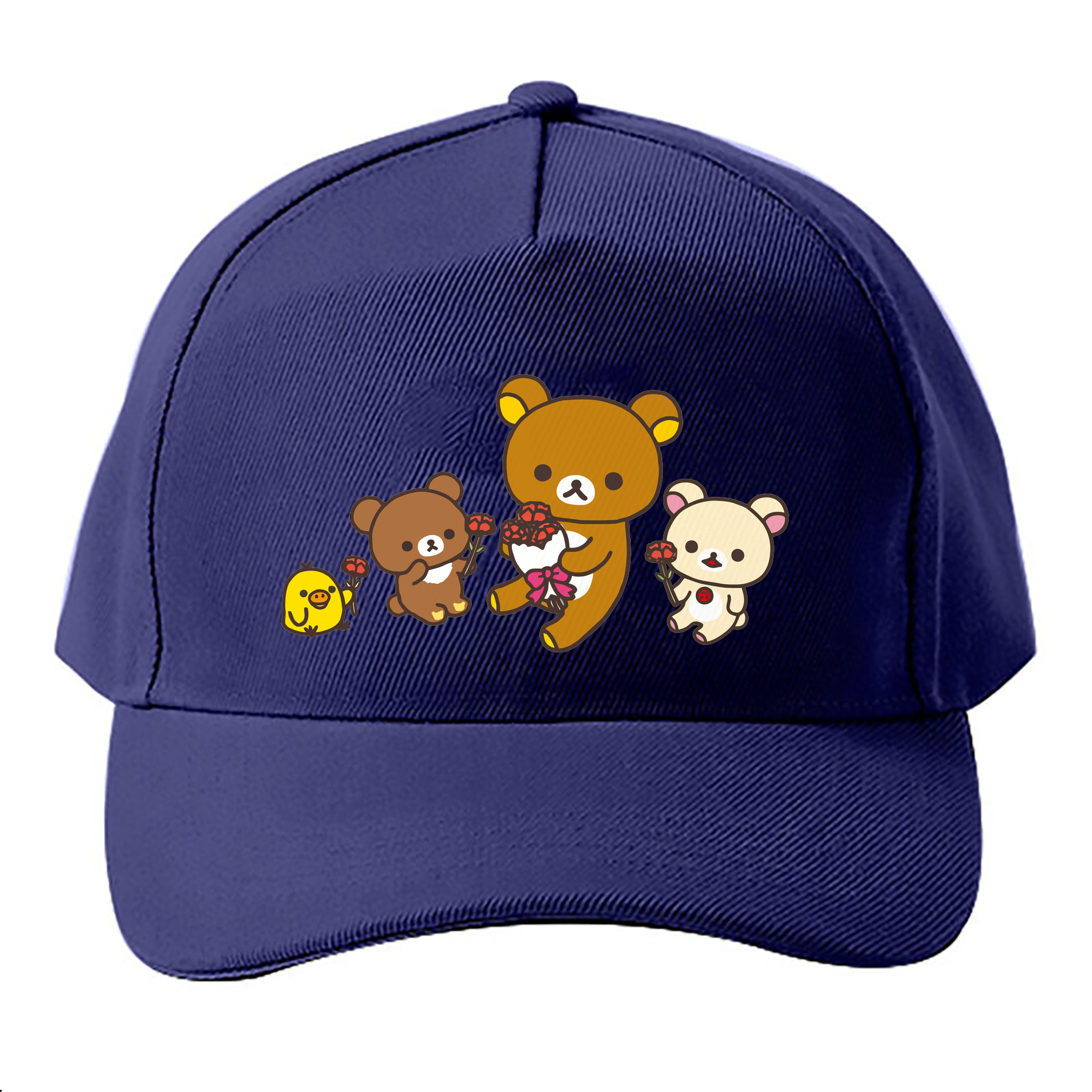 （画像用） リラックマ リラックマ キイロイトリ Rilakkuma Korilakkuma Kiiroitori ベースボールキャップ 綿100％ 男女兼用 帽子 スポーツ