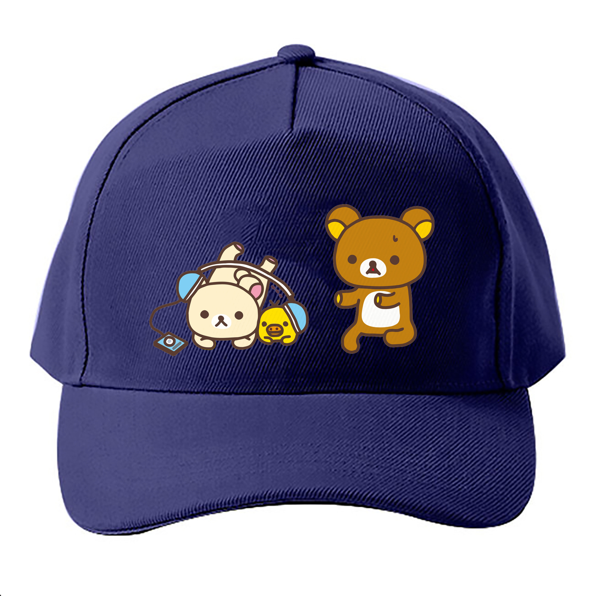 （画像用） リラックマ リラックマ キイロイトリ Rilakkuma Korilakkuma Kiiroitori ベースボールキャップ 綿100％ 男女兼用 帽子 スポーツ