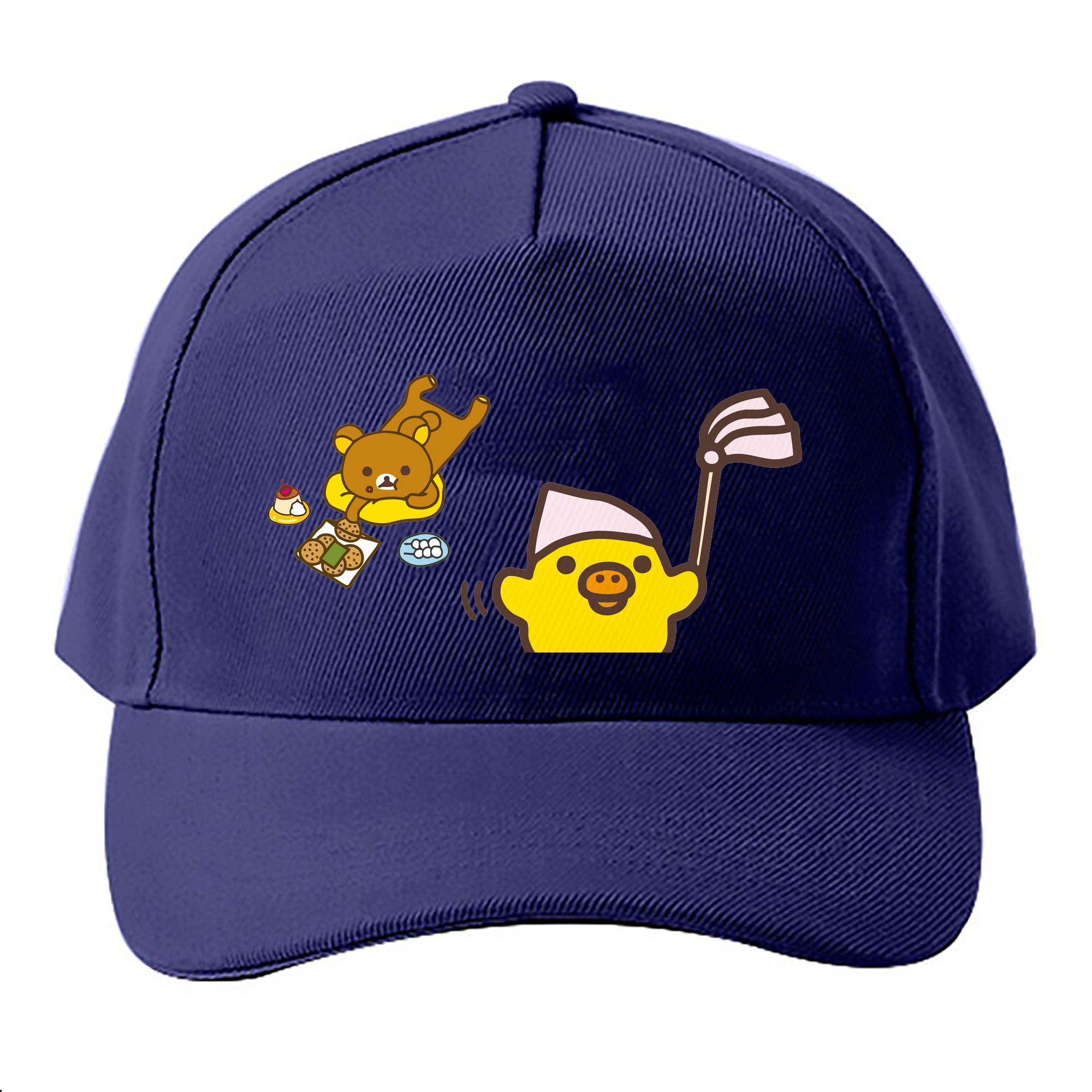 （画像用） リラックマ リラックマ キイロイトリ Rilakkuma Korilakkuma Kiiroitori ベースボールキャップ 綿100％ 男女兼用 帽子 スポーツ