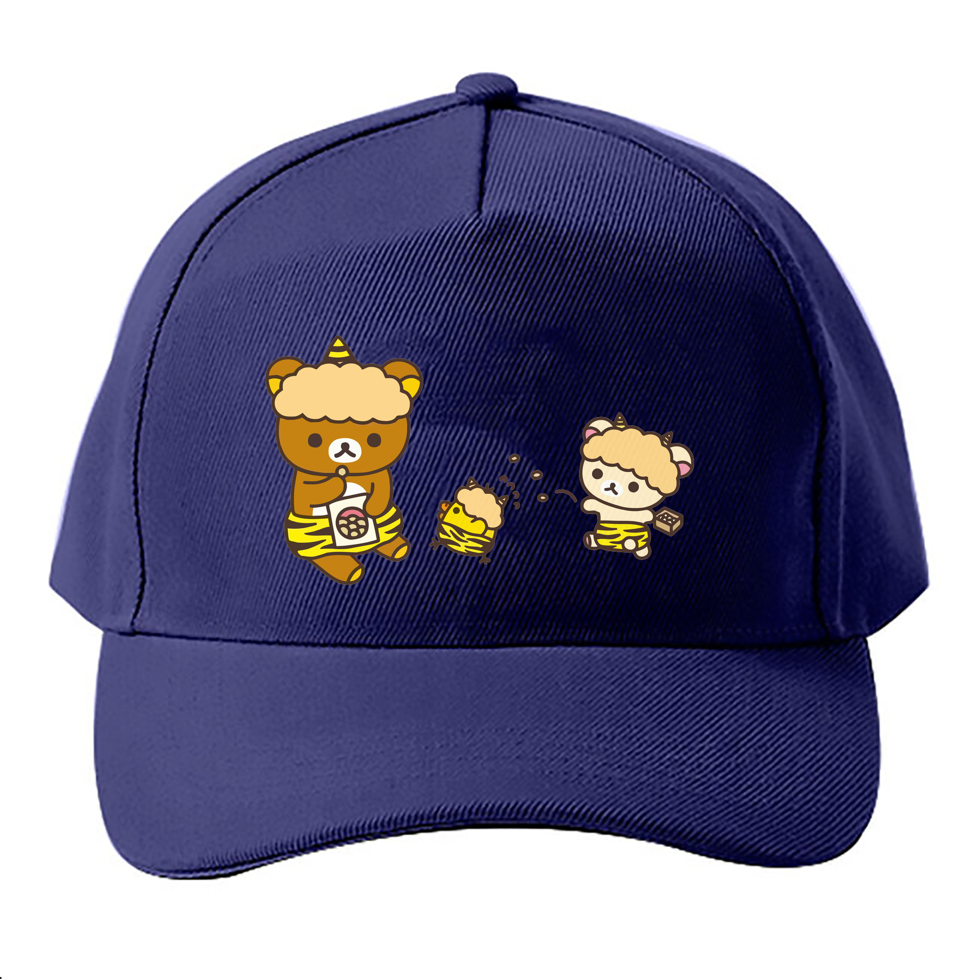 （画像用） リラックマ リラックマ キイロイトリ Rilakkuma Korilakkuma Kiiroitori ベースボールキャップ 綿100％ 男女兼用 帽子 スポーツ