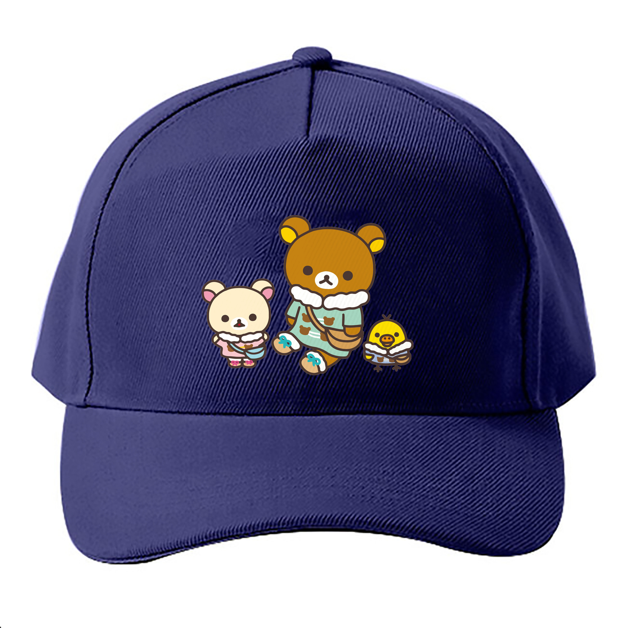 （画像用） リラックマ リラックマ キイロイトリ Rilakkuma Korilakkuma Kiiroitori ベースボールキャップ 綿100％ 男女兼用 帽子 スポーツ