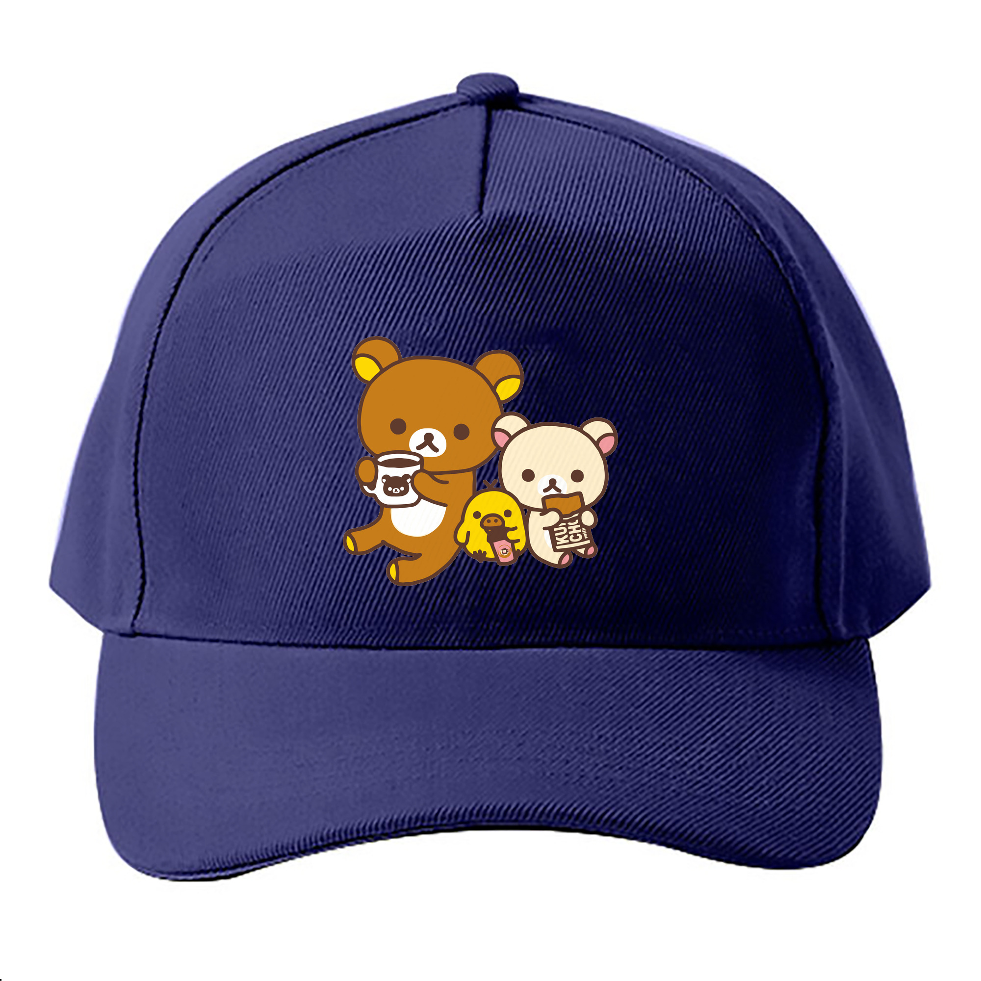 （画像用） リラックマ リラックマ キイロイトリ Rilakkuma Korilakkuma Kiiroitori ベースボールキャップ 綿100％ 男女兼用 帽子 スポーツ