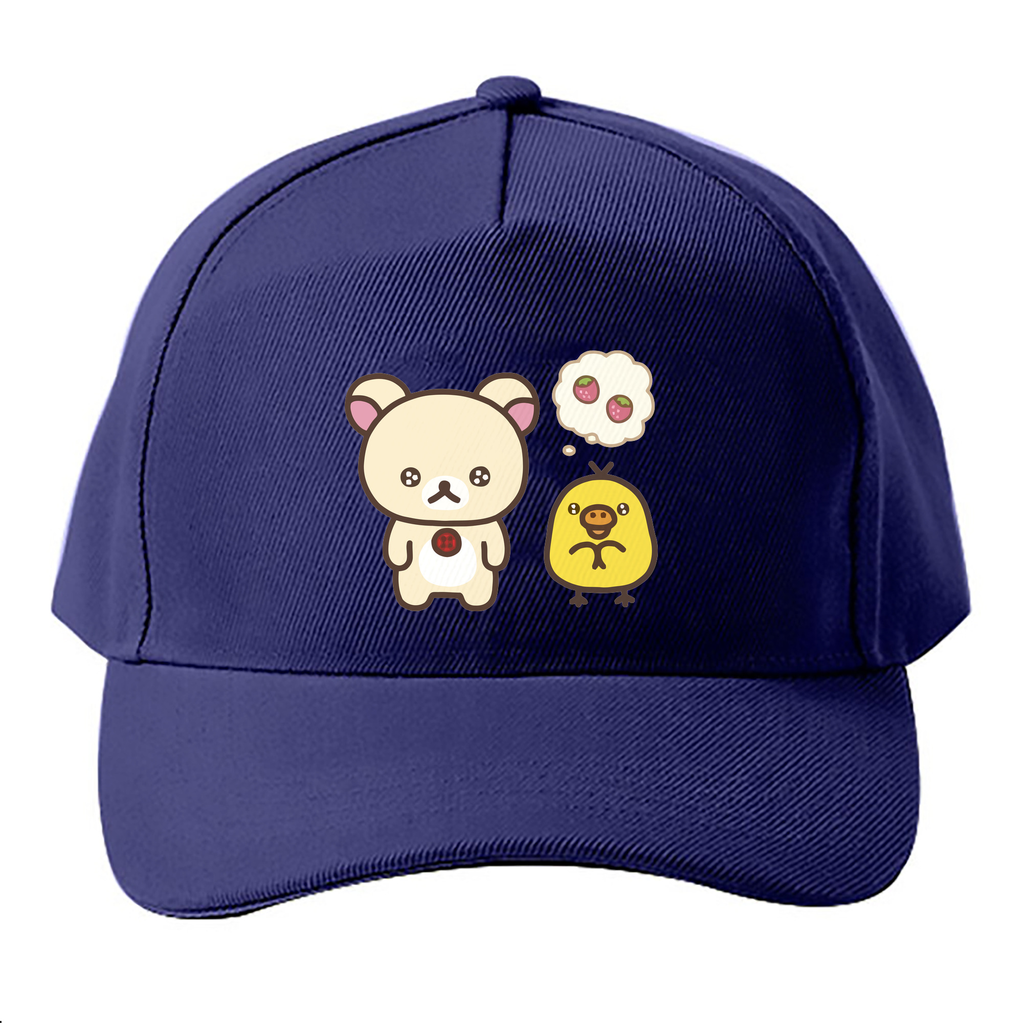 （画像用） リラックマ リラックマ キイロイトリ Rilakkuma Korilakkuma Kiiroitori ベースボールキャップ 綿100％ 男女兼用 帽子 スポーツ