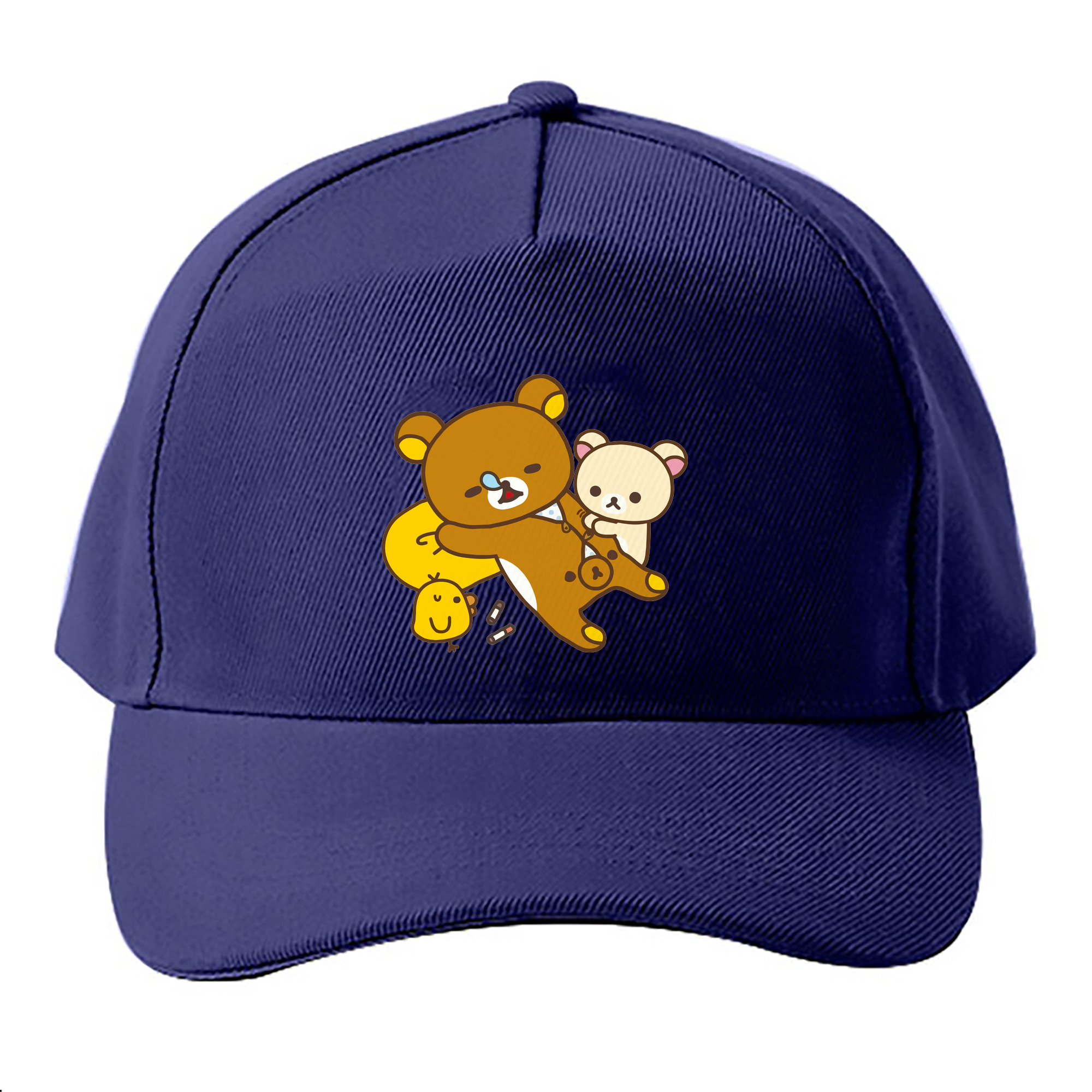 （画像用） リラックマ リラックマ キイロイトリ Rilakkuma Korilakkuma Kiiroitori ベースボールキャップ 綿100％ 男女兼用 帽子 スポーツ
