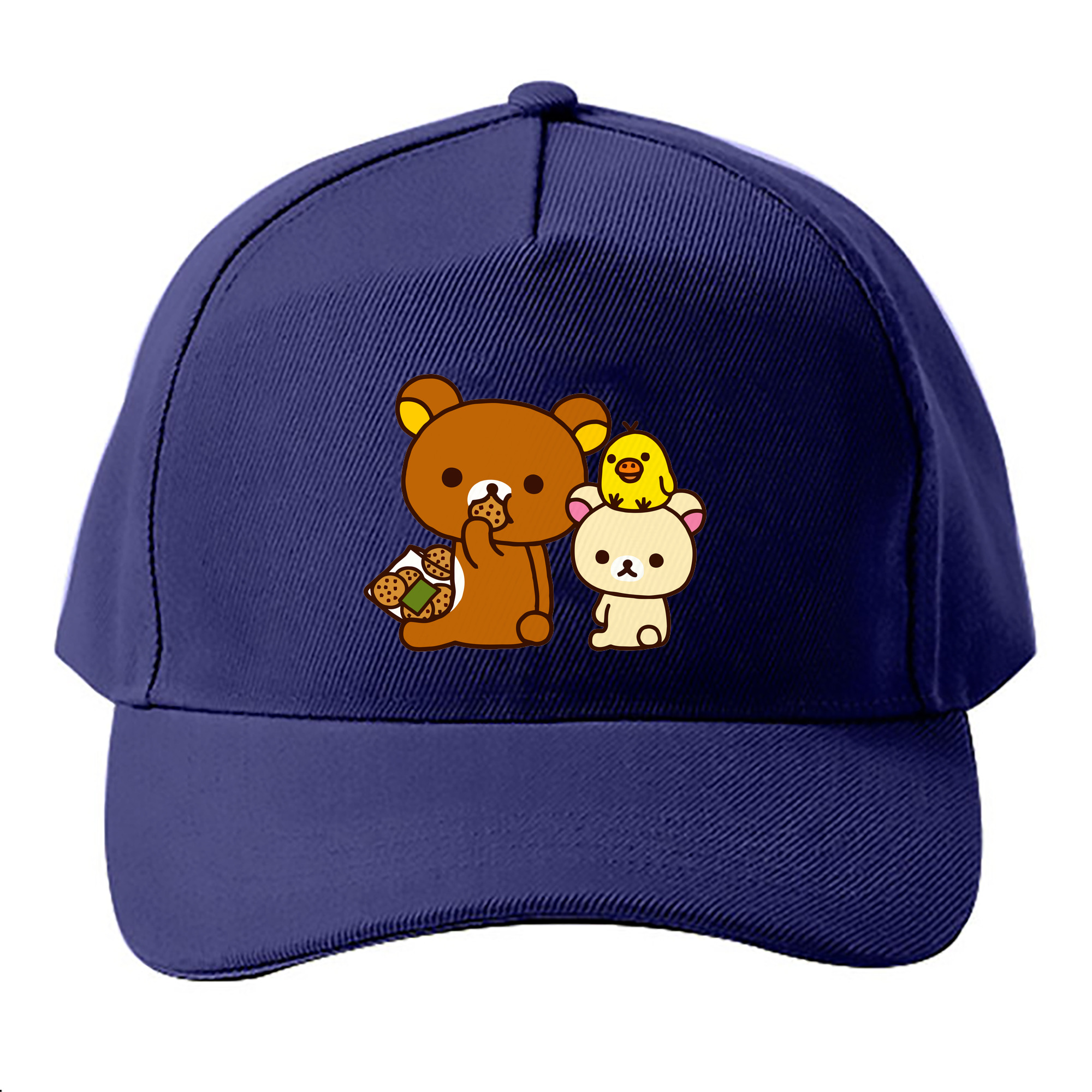 （画像用） リラックマ リラックマ キイロイトリ Rilakkuma Korilakkuma Kiiroitori ベースボールキャップ 綿100％ 男女兼用 帽子 スポーツ