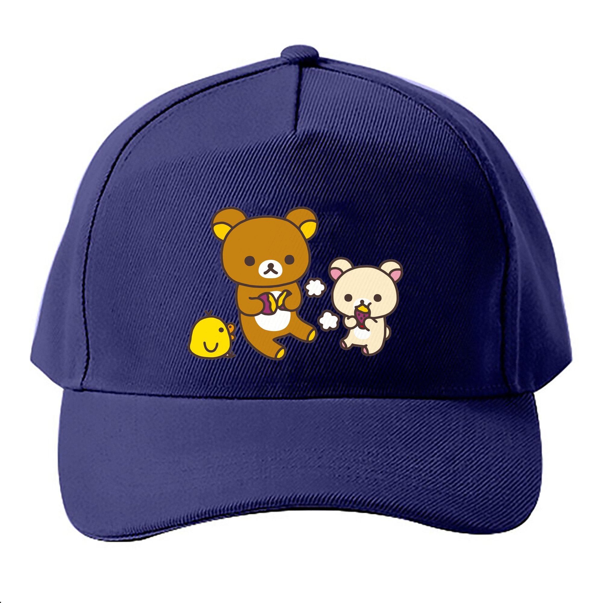 （画像用） リラックマ リラックマ キイロイトリ Rilakkuma Korilakkuma Kiiroitori ベースボールキャップ 綿100％ 男女兼用 帽子 スポーツ