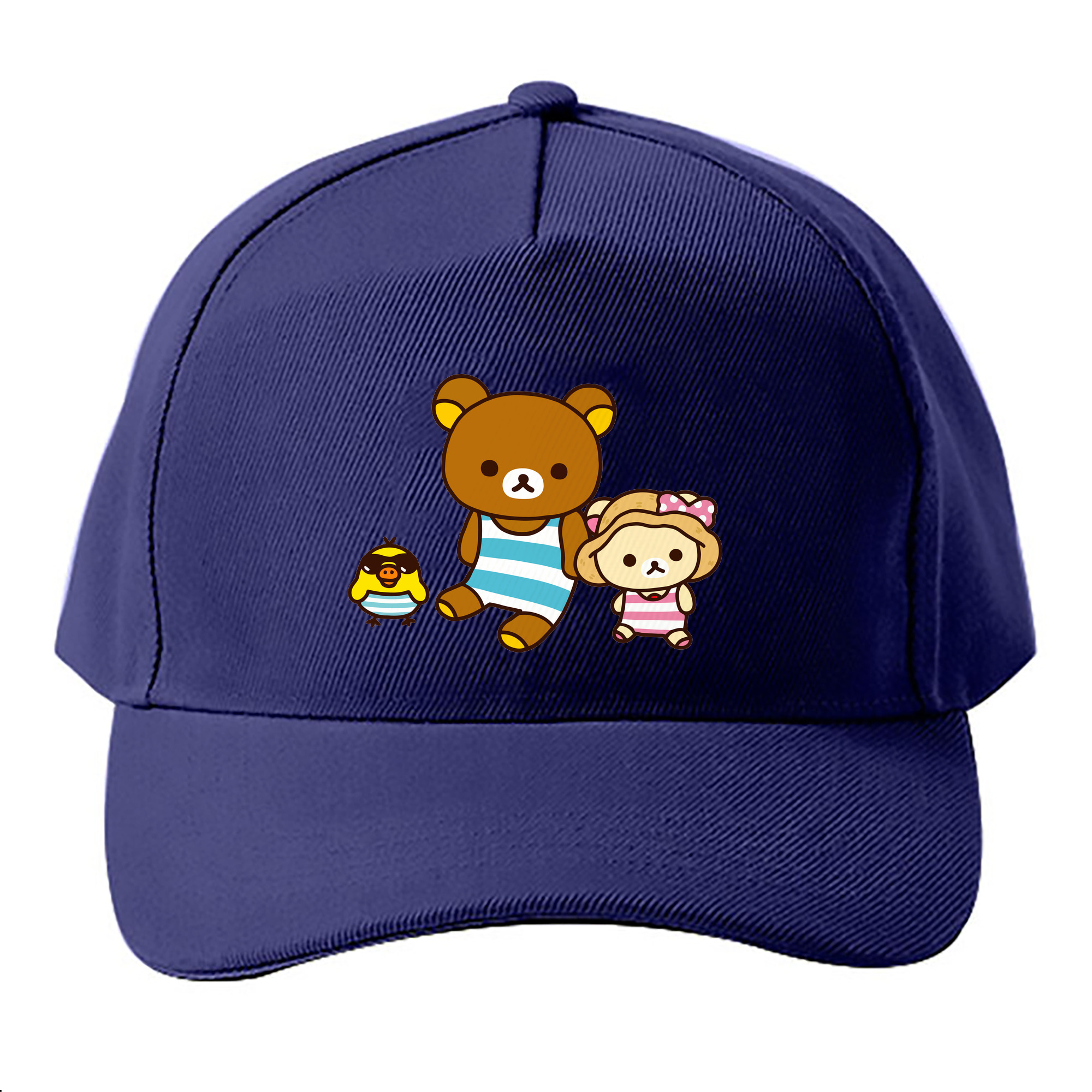 （画像用） リラックマ リラックマ キイロイトリ Rilakkuma Korilakkuma Kiiroitori ベースボールキャップ 綿100％ 男女兼用 帽子 スポーツ