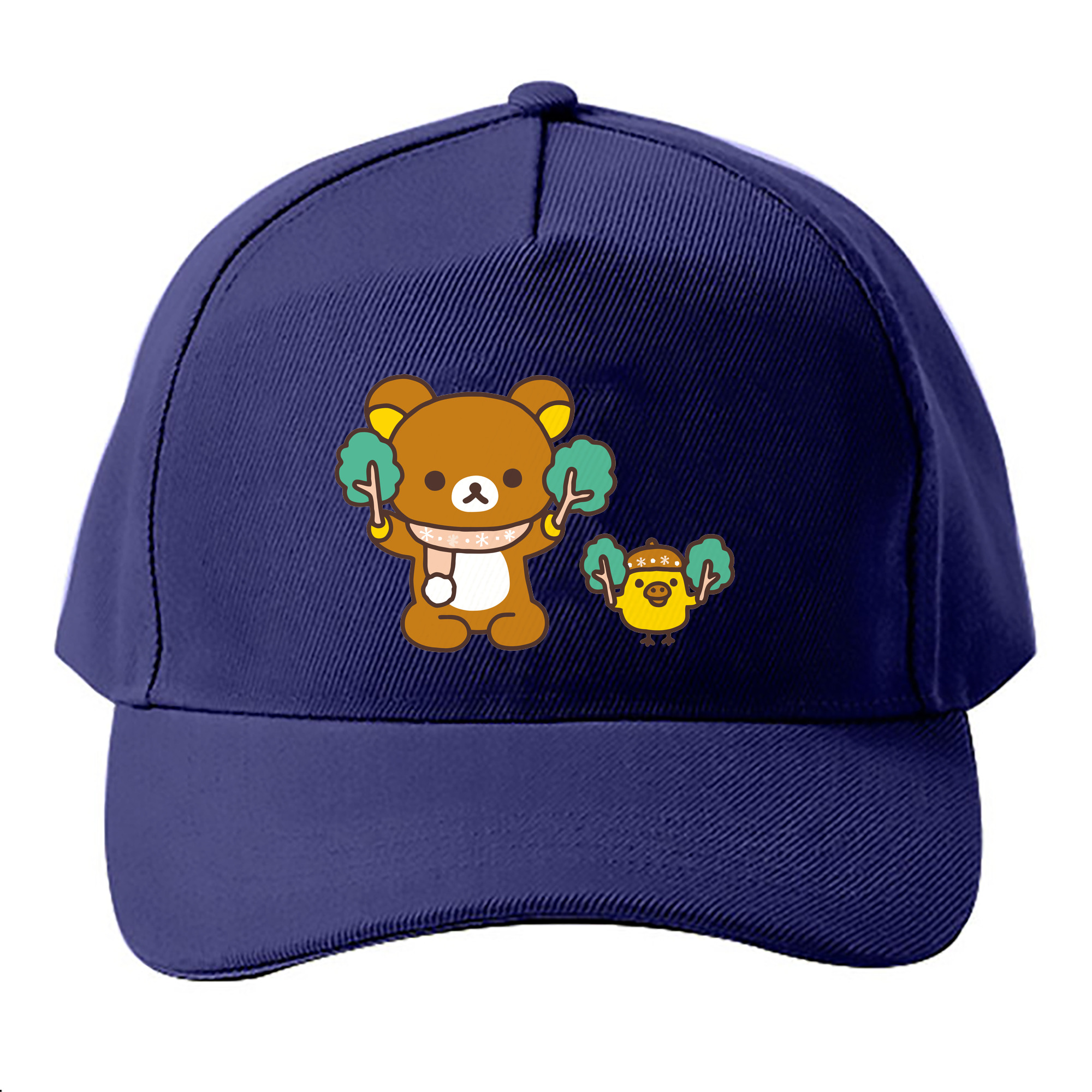 （画像用） リラックマ リラックマ キイロイトリ Rilakkuma Korilakkuma Kiiroitori ベースボールキャップ 綿100％ 男女兼用 帽子 スポーツ