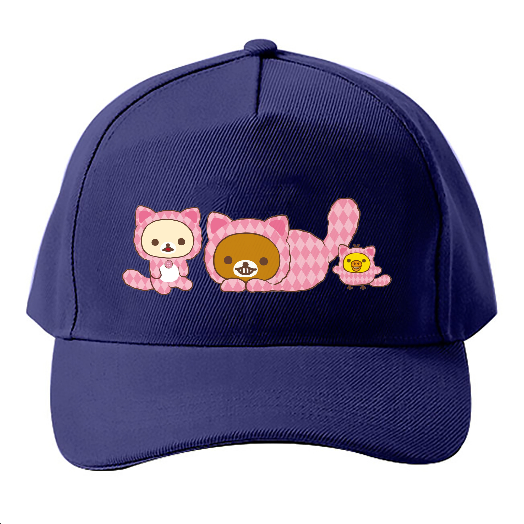 （画像用） リラックマ リラックマ キイロイトリ Rilakkuma Korilakkuma Kiiroitori ベースボールキャップ 綿100％ 男女兼用 帽子 スポーツ