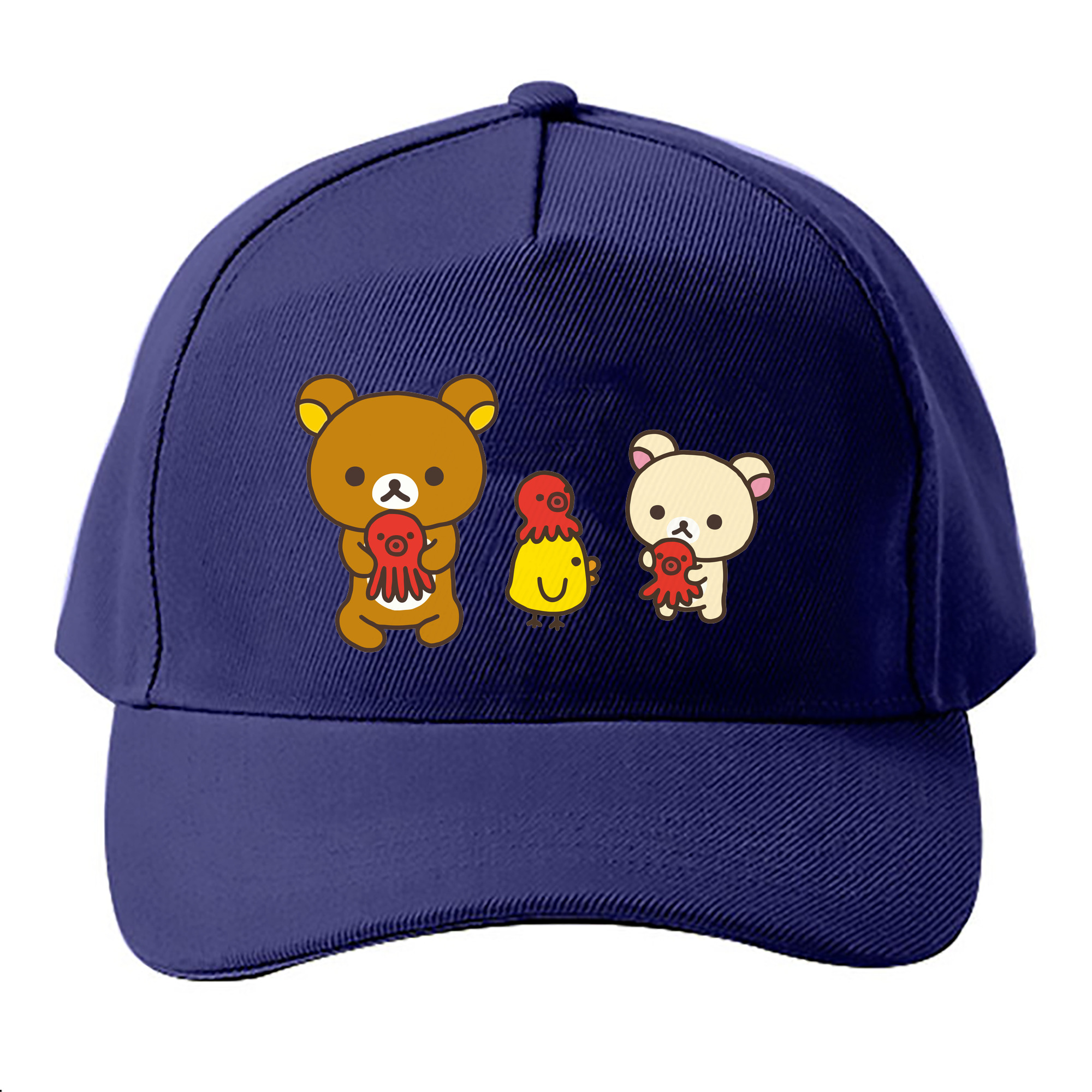 （画像用） リラックマ リラックマ キイロイトリ Rilakkuma Korilakkuma Kiiroitori ベースボールキャップ 綿100％ 男女兼用 帽子 スポーツ