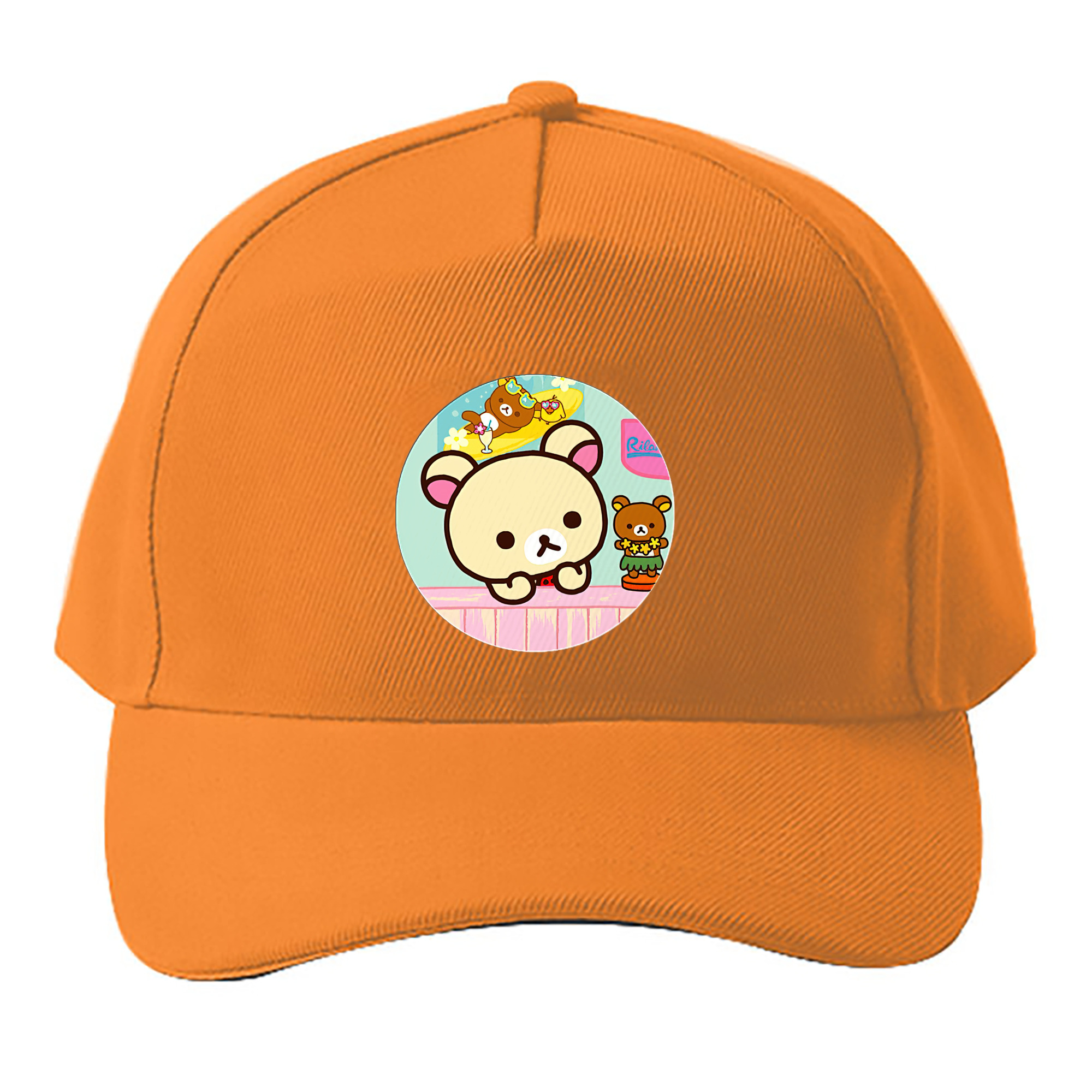 （画像用） リラックマ リラックマ キイロイトリ Rilakkuma Korilakkuma Kiiroitori ベースボールキャップ 綿100％ 男女兼用 帽子 スポーツ