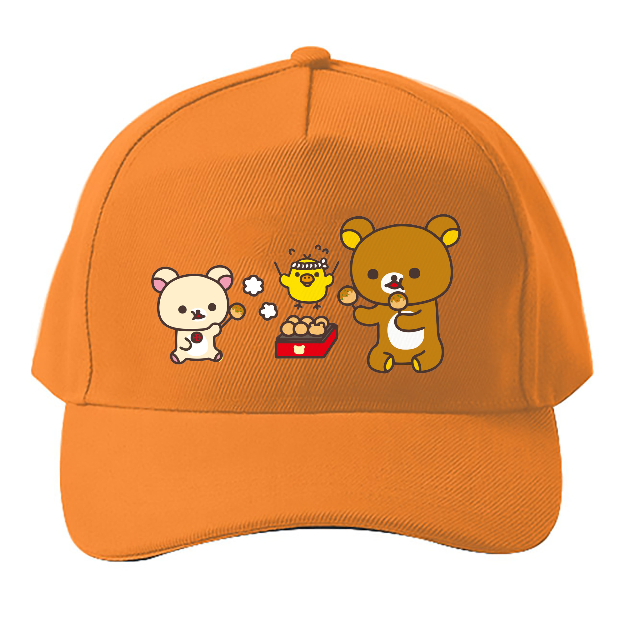（画像用） リラックマ リラックマ キイロイトリ Rilakkuma Korilakkuma Kiiroitori ベースボールキャップ 綿100％ 男女兼用 帽子 スポーツ